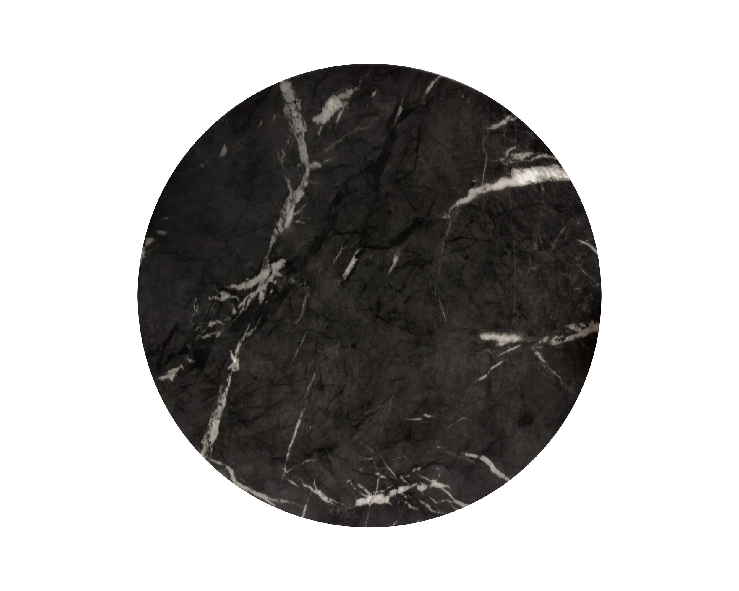 Lucida End Table - Marble Look - Black - Image 3