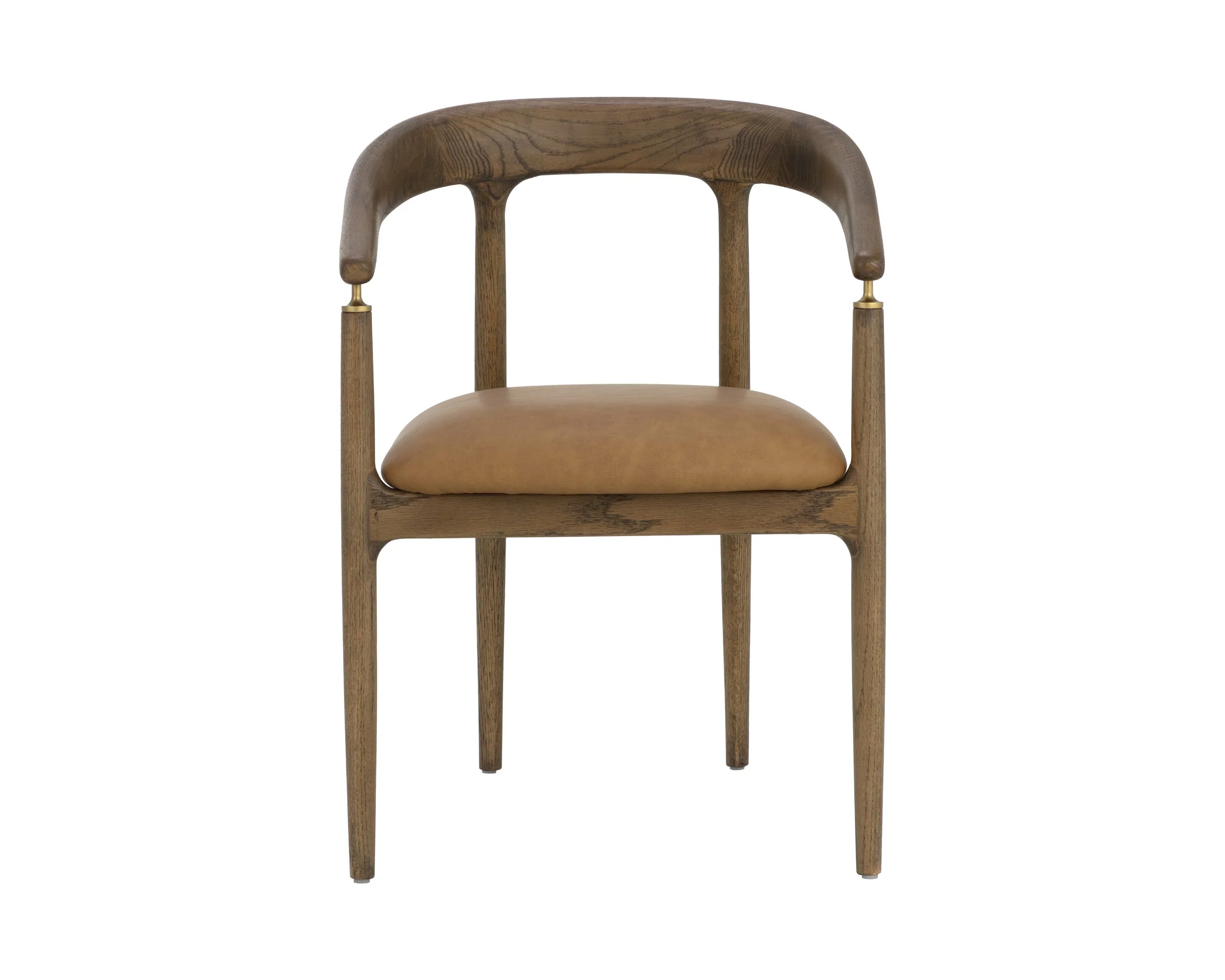 Valmont Dining Armchair - Milliken Cognac - Image 2