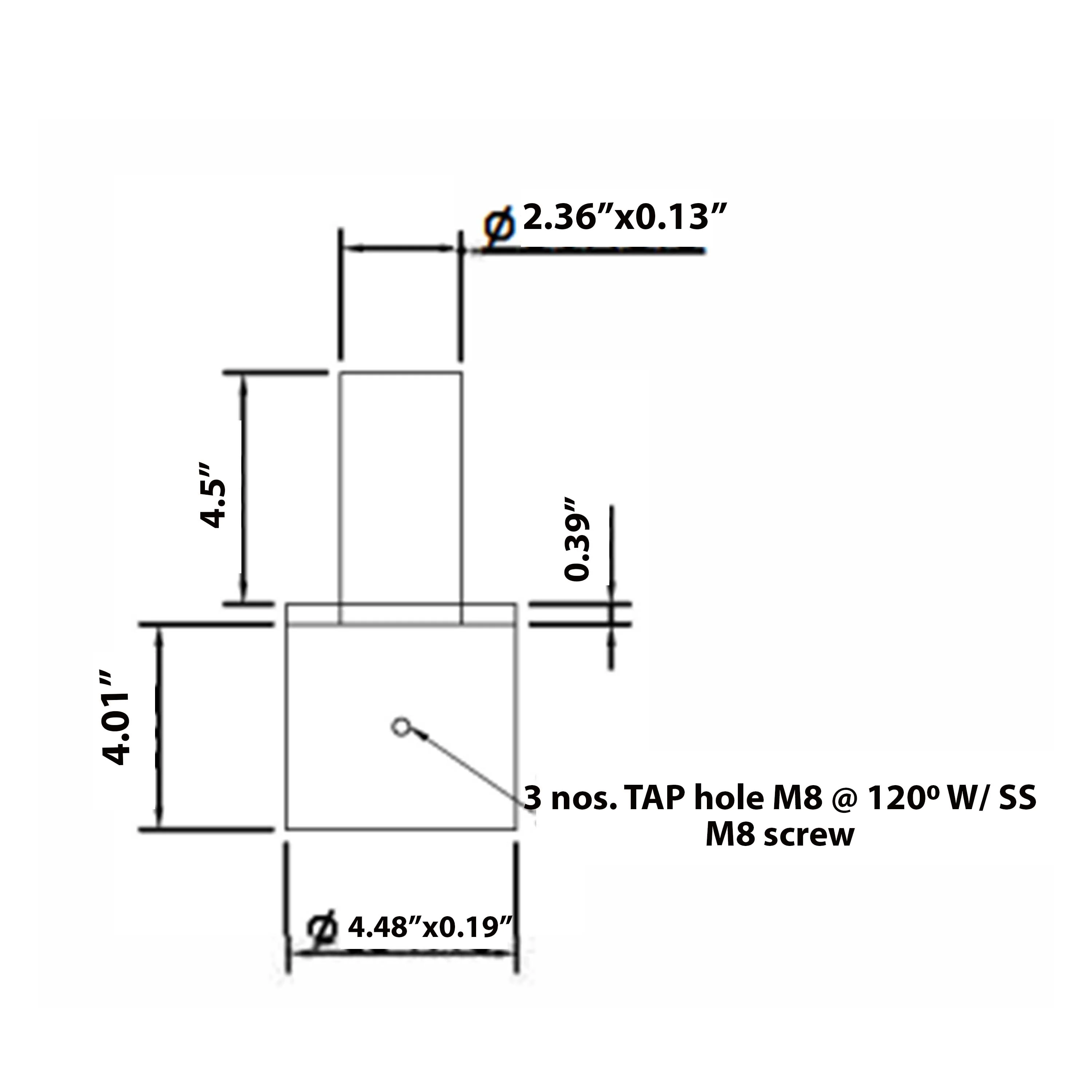 Tenon Adapter for 4 Inch Round Pole - Image 3