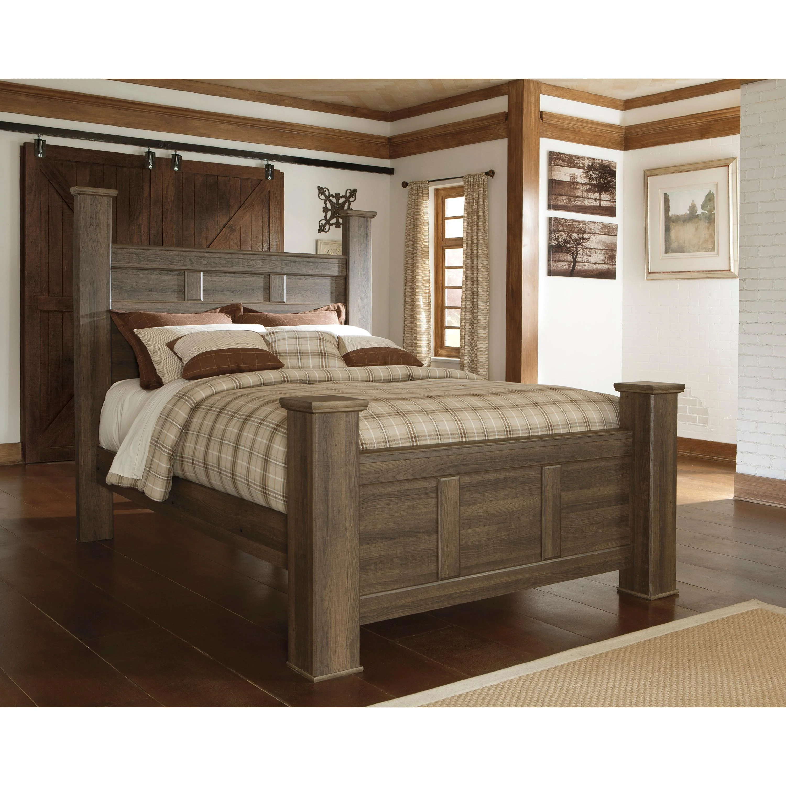 Signature Design by Ashley Juararo B251 6 pc Queen Poster Bedroom Set - Image 2