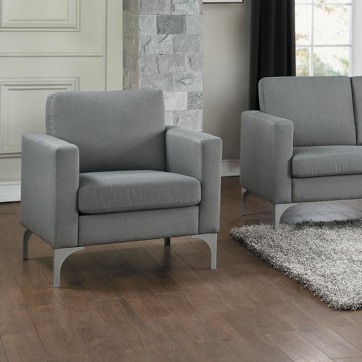 Homelegance Soho Stationary Fabric Chair 9979GRY-1 - Image 1