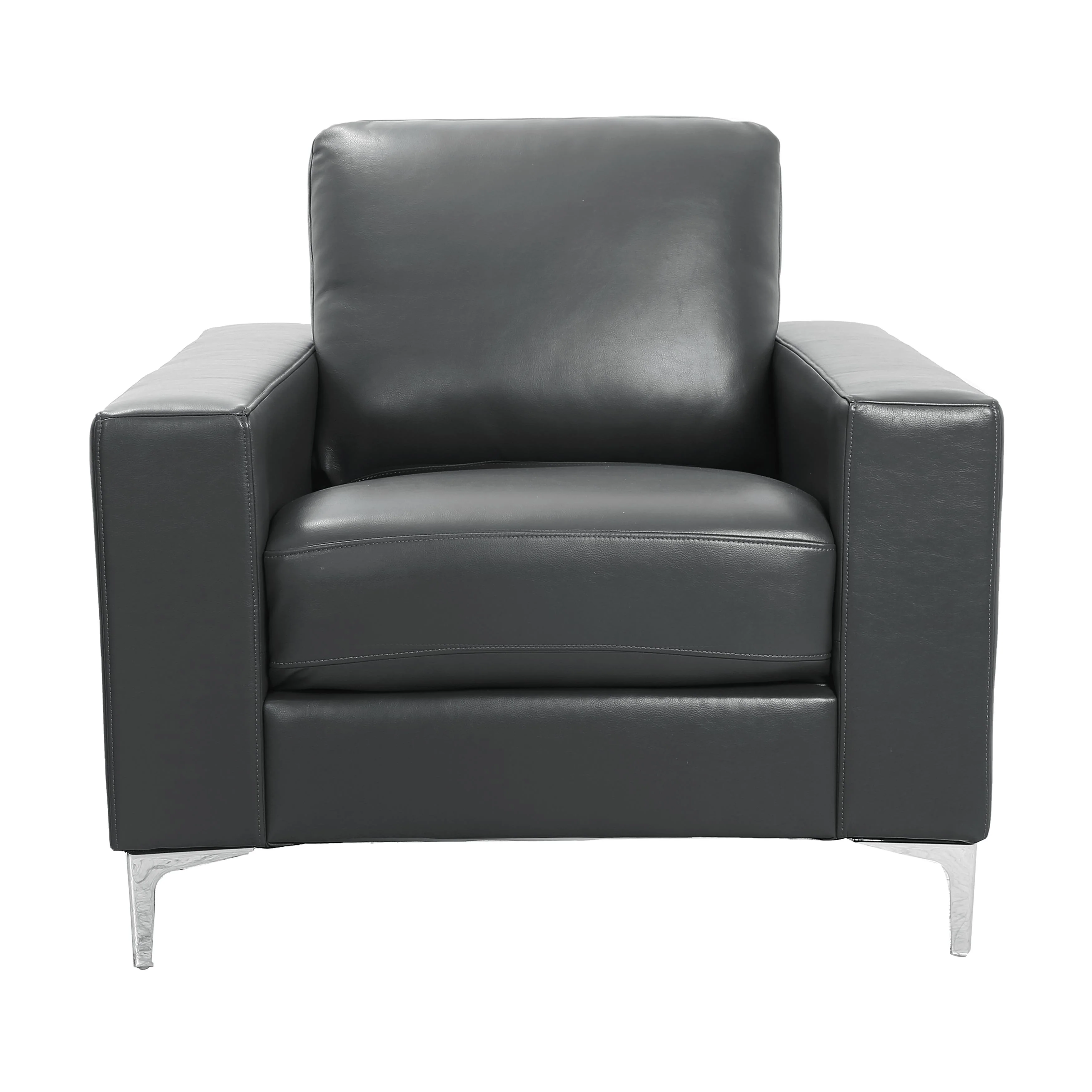 Homelegance Iniko Stationary Leather Chair 8203GY-1 - Image 1