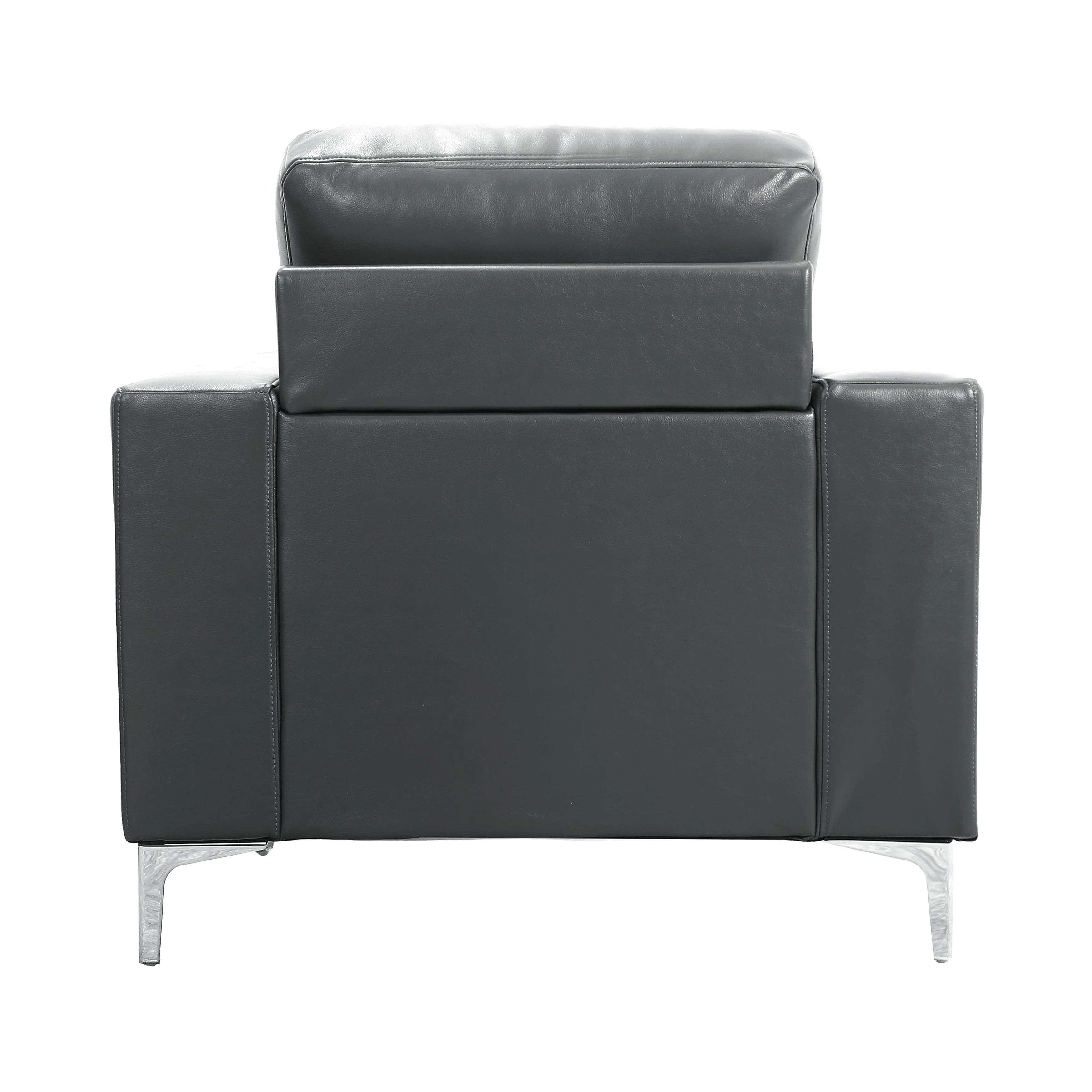 Homelegance Iniko Stationary Leather Chair 8203GY-1 - Image 3