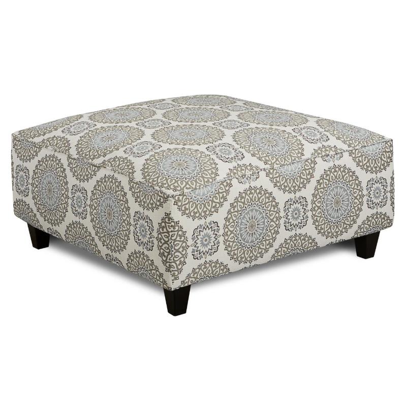 Fusion Furniture Fabric Ottoman 109BRIANNE TWILIGHT - Image 1