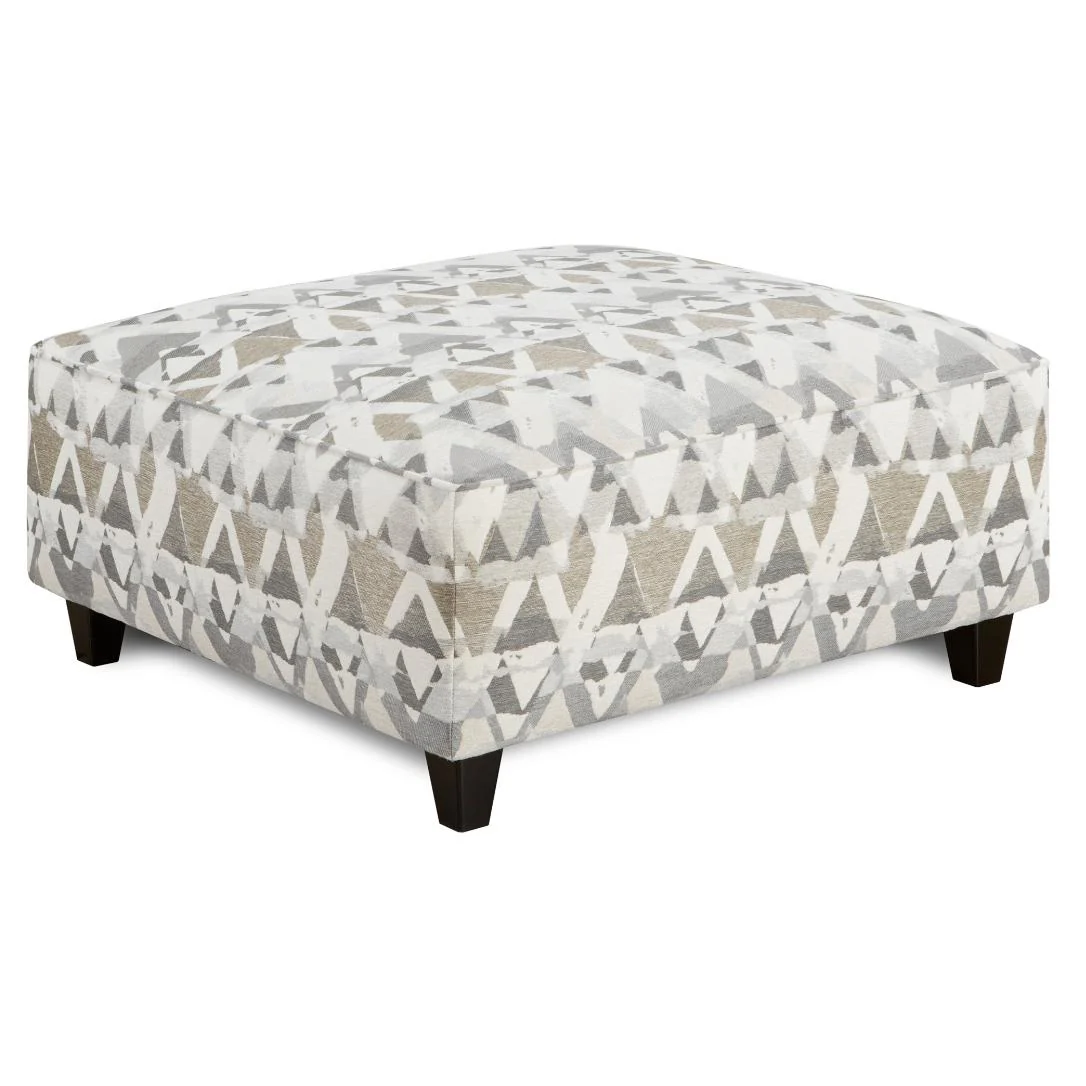 Fusion Furniture Fabric Ottoman 109MOUNTAIN VIEW CEMENT - Image 1