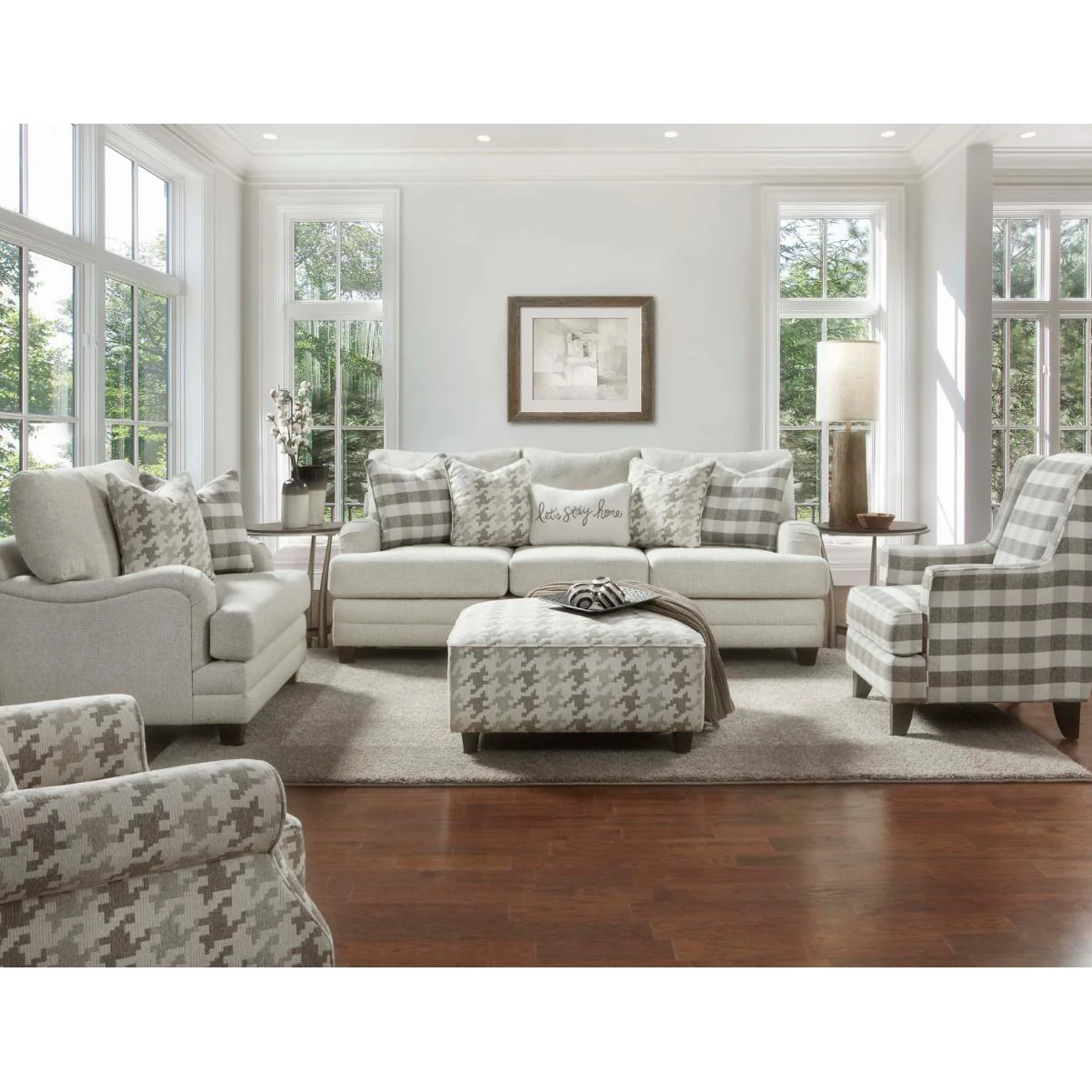 Fusion Furniture Stationary Fabric Loveseat 4481BASIC WOOL - Image 2