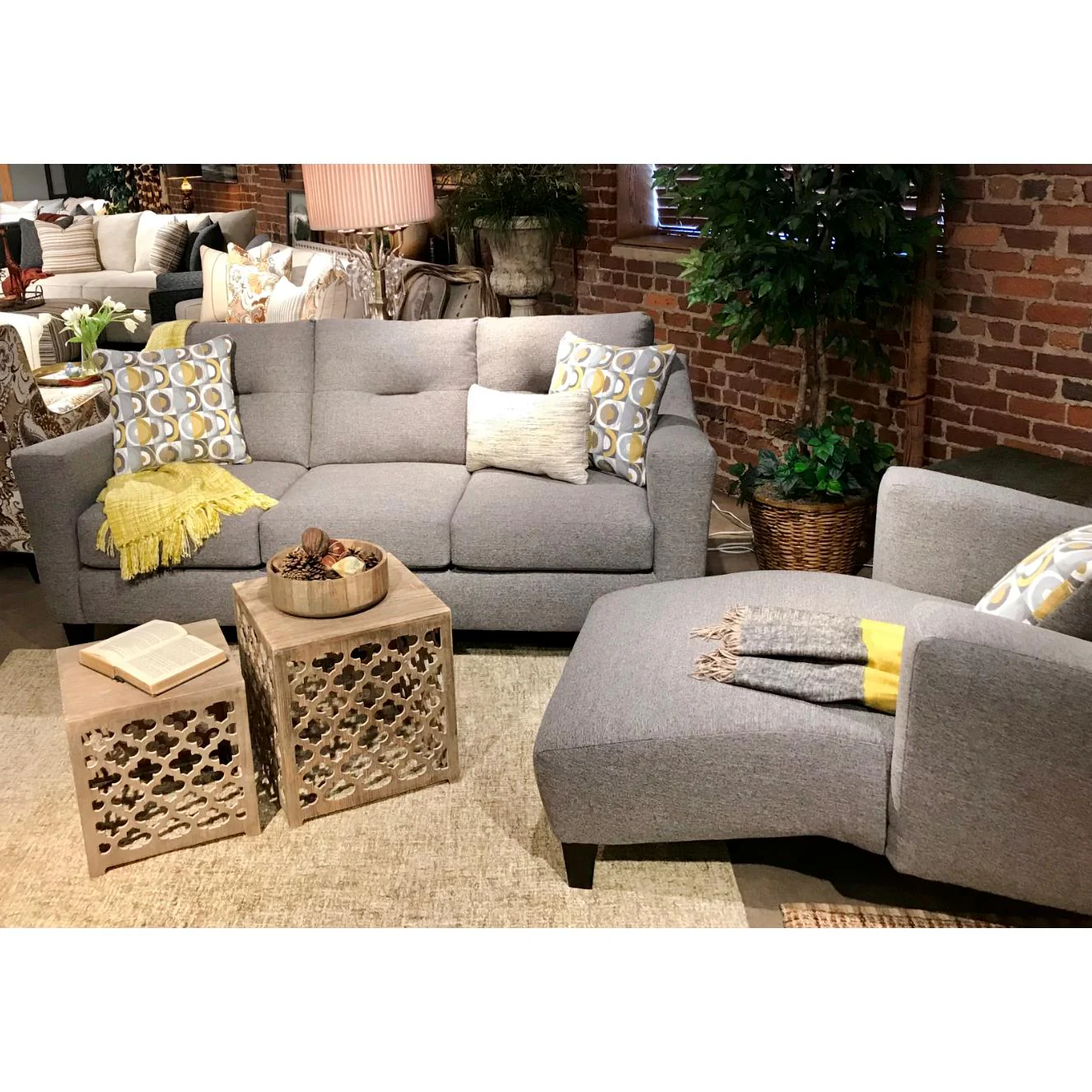 Fusion Furniture Stationary Fabric Sofa 8210-KP DILLIST MICA - Image 3