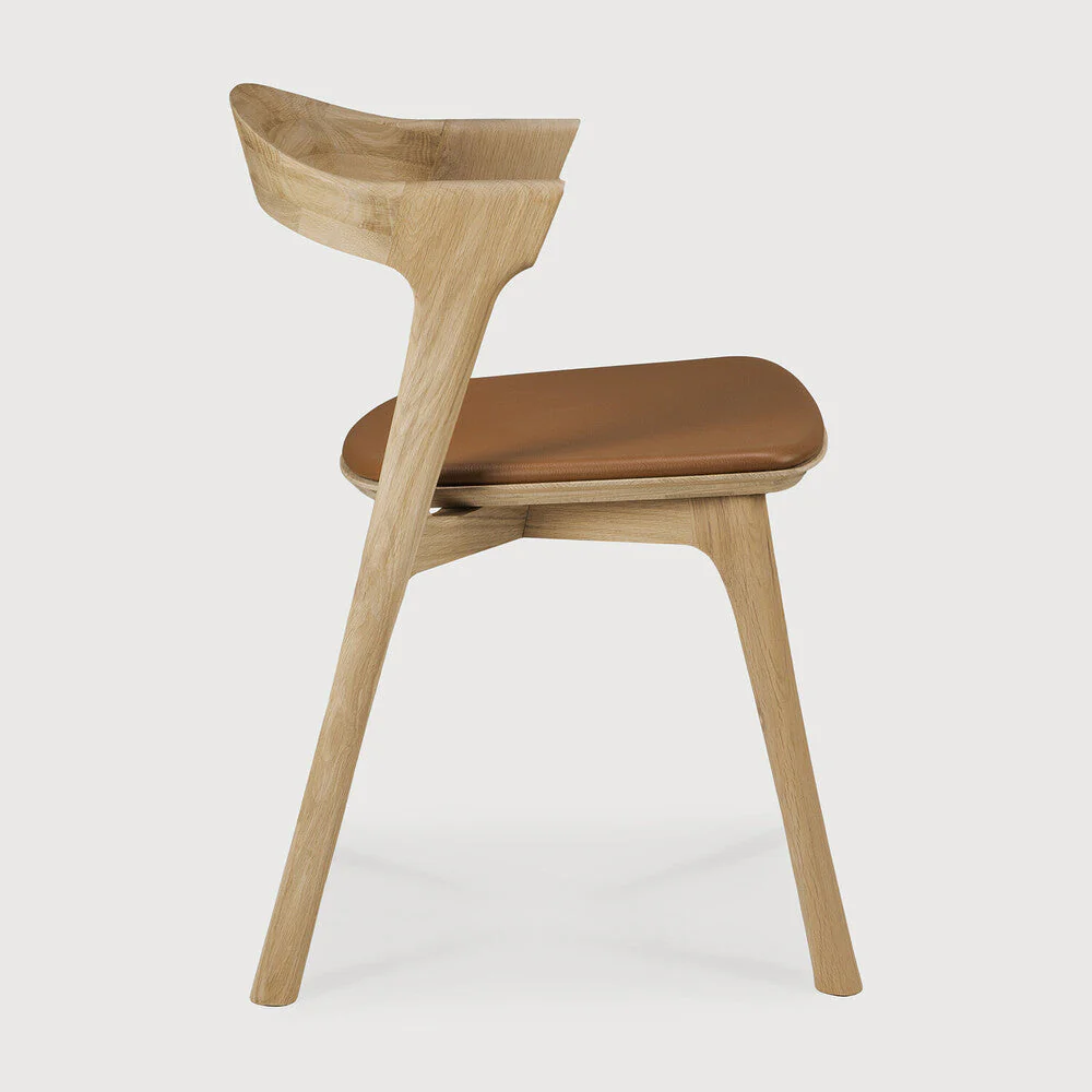 Bok Dining Chair | Varnished Oak | Cognac Leather - Image 2