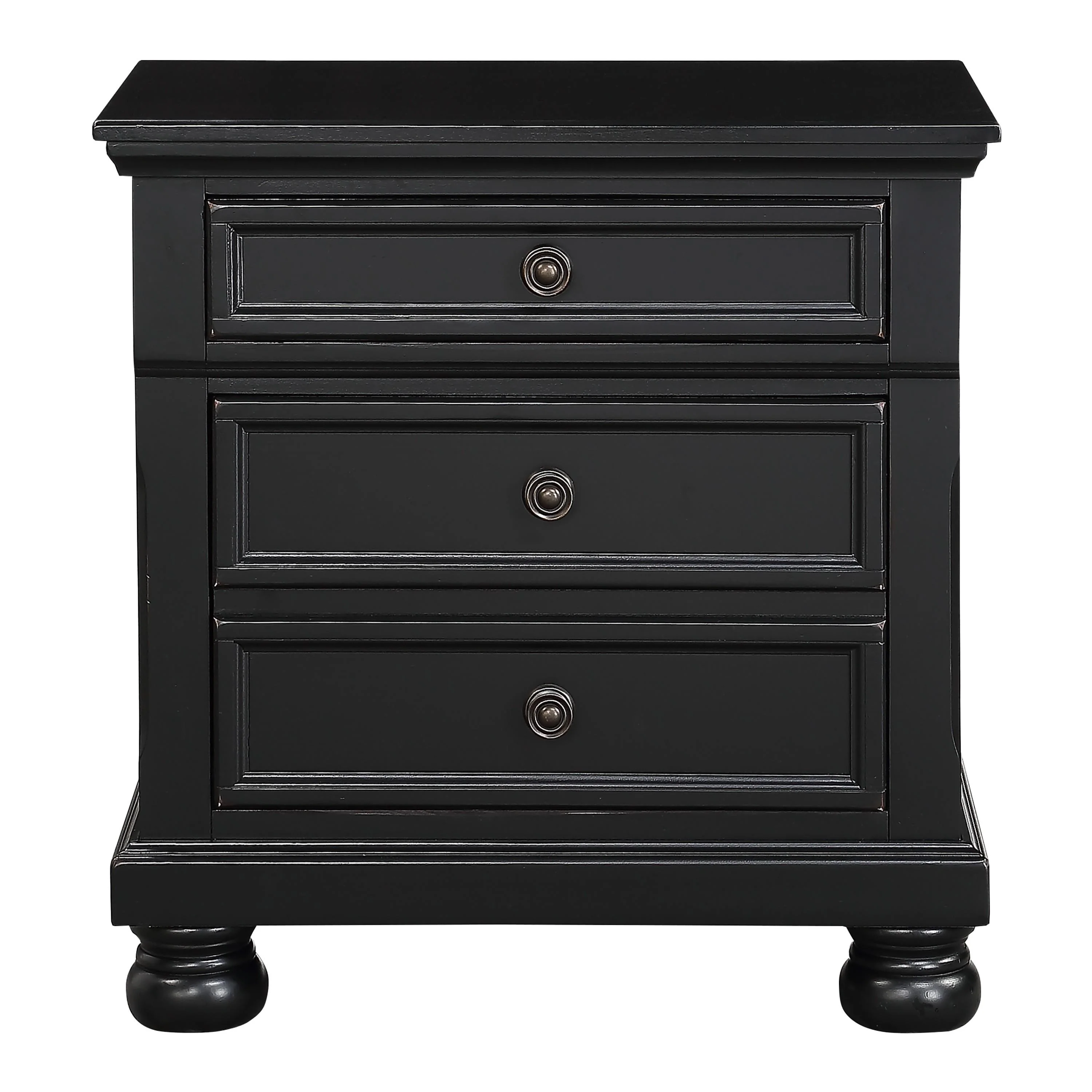 Homelegance Laurelin 1714BK-4 Night Stand, Hidden Drawer - Image 1