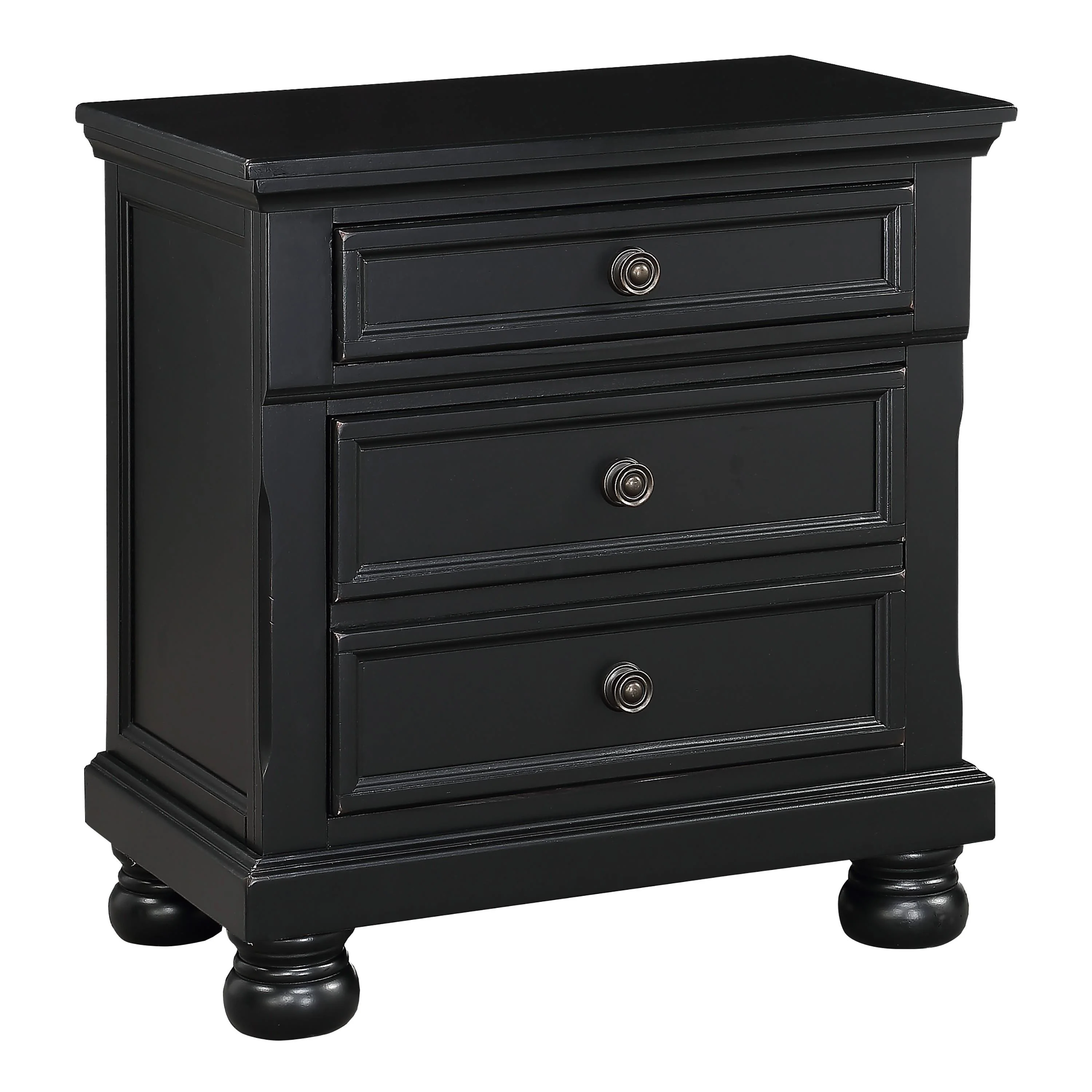 Homelegance Laurelin 1714BK-4 Night Stand, Hidden Drawer - Image 2