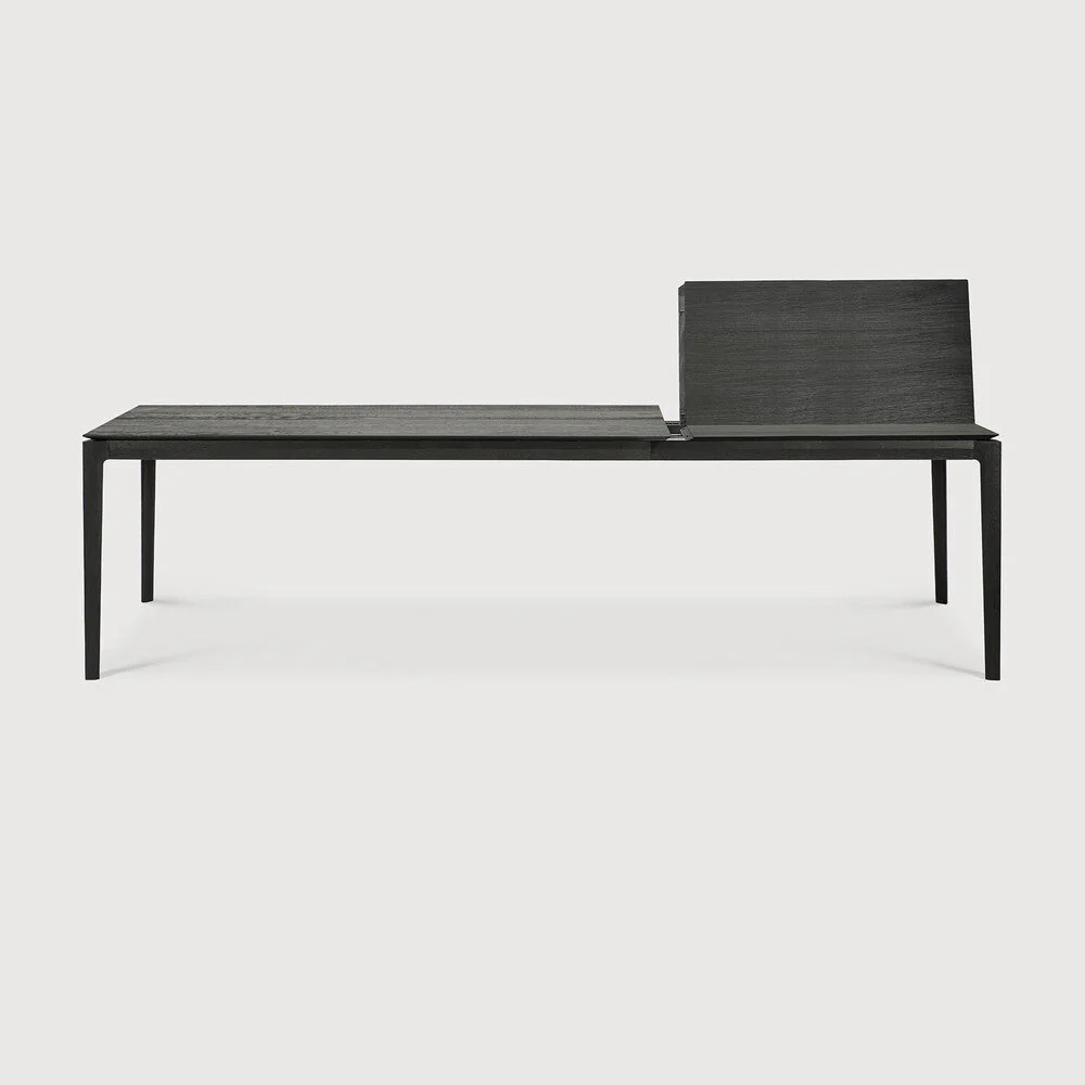 Bok Extendable Dining Table | Varnished Oak | Black | Rectangular | 71"|110" X 39" - Image 3