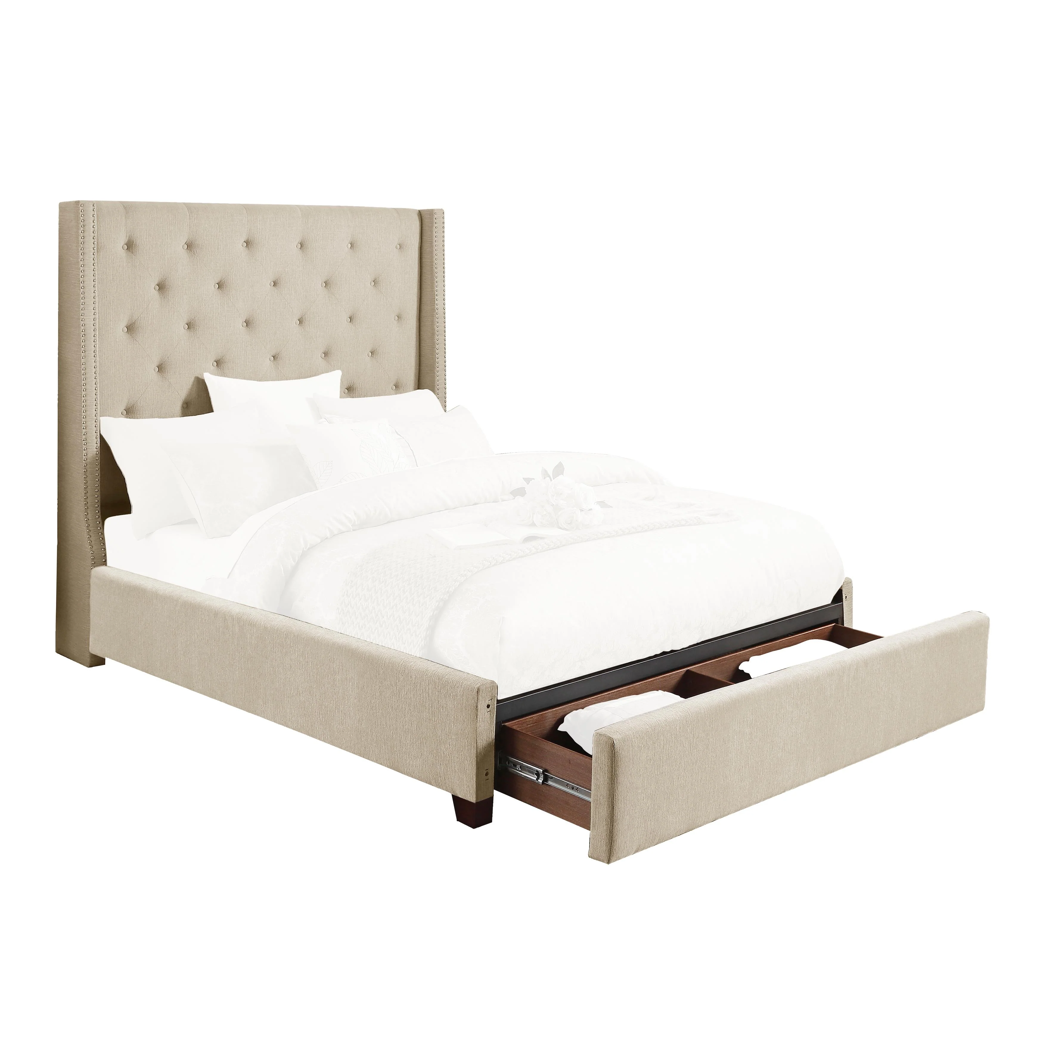 Homelegance Fairborn 5877FBE-1DW* Full Platform Bed with Storage Footboard - Image 1