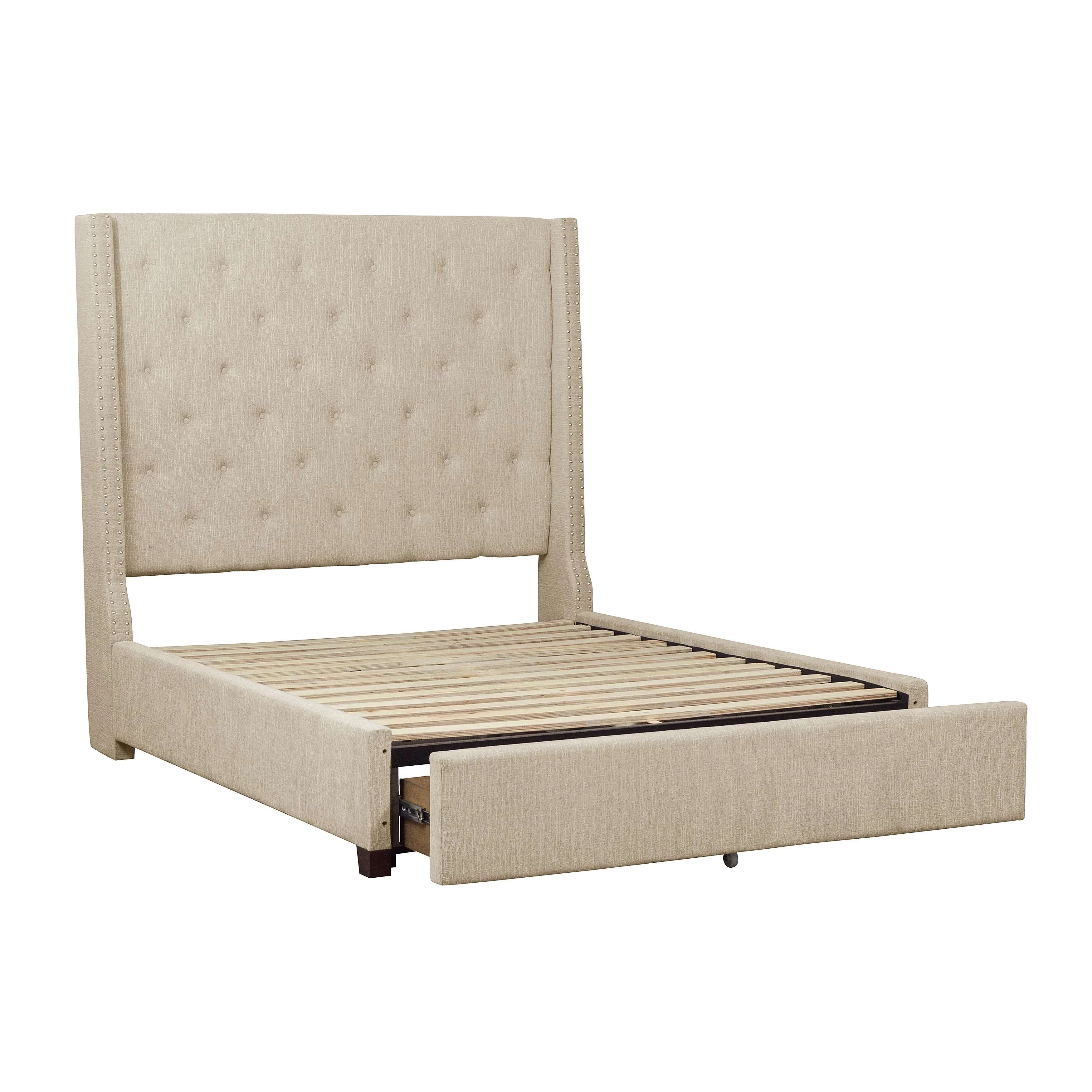 Homelegance Fairborn 5877FBE-1DW* Full Platform Bed with Storage Footboard - Image 2