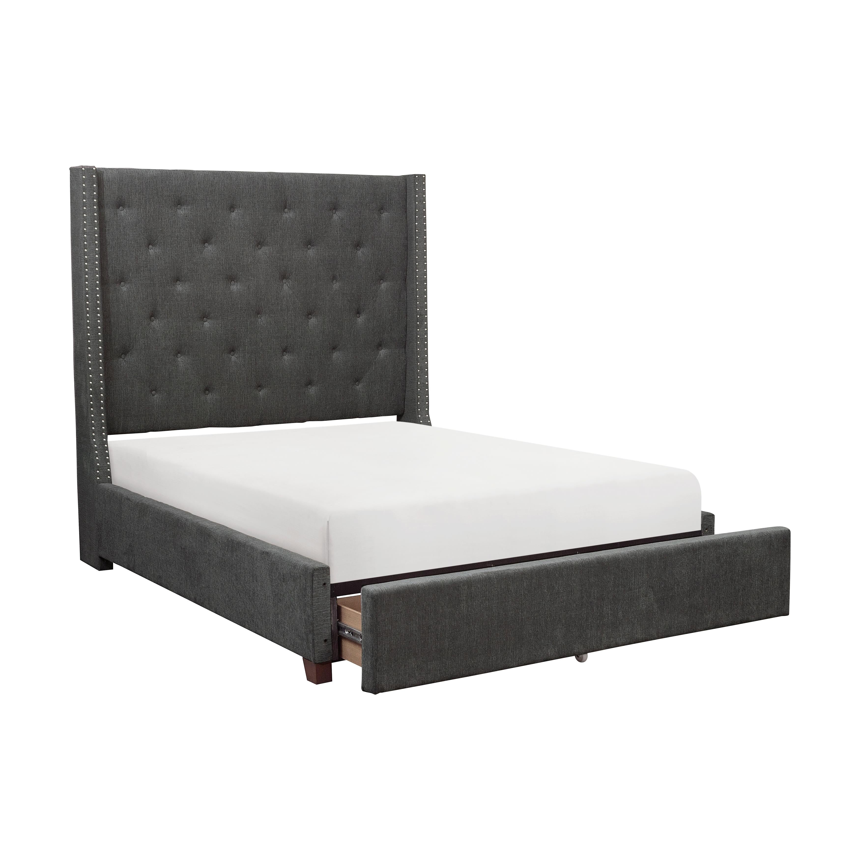 Homelegance Fairborn 5877KGY-1EKDW* Eastern King Platform Bed with Storage Footboard - Image 1