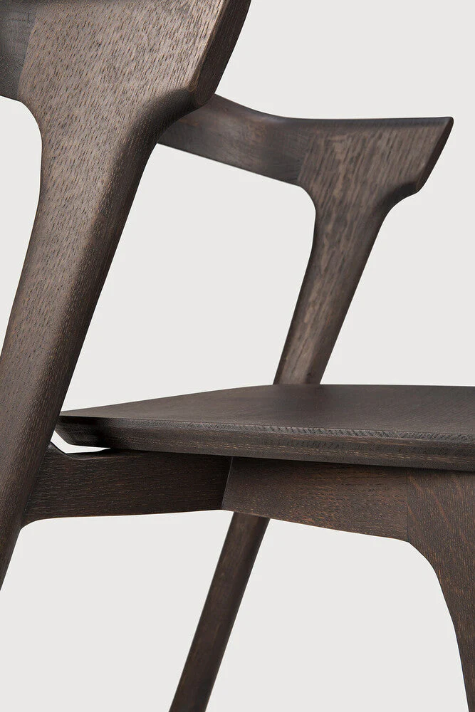 Bok Dining Chair | Varnished Oak | Brown - Image 3