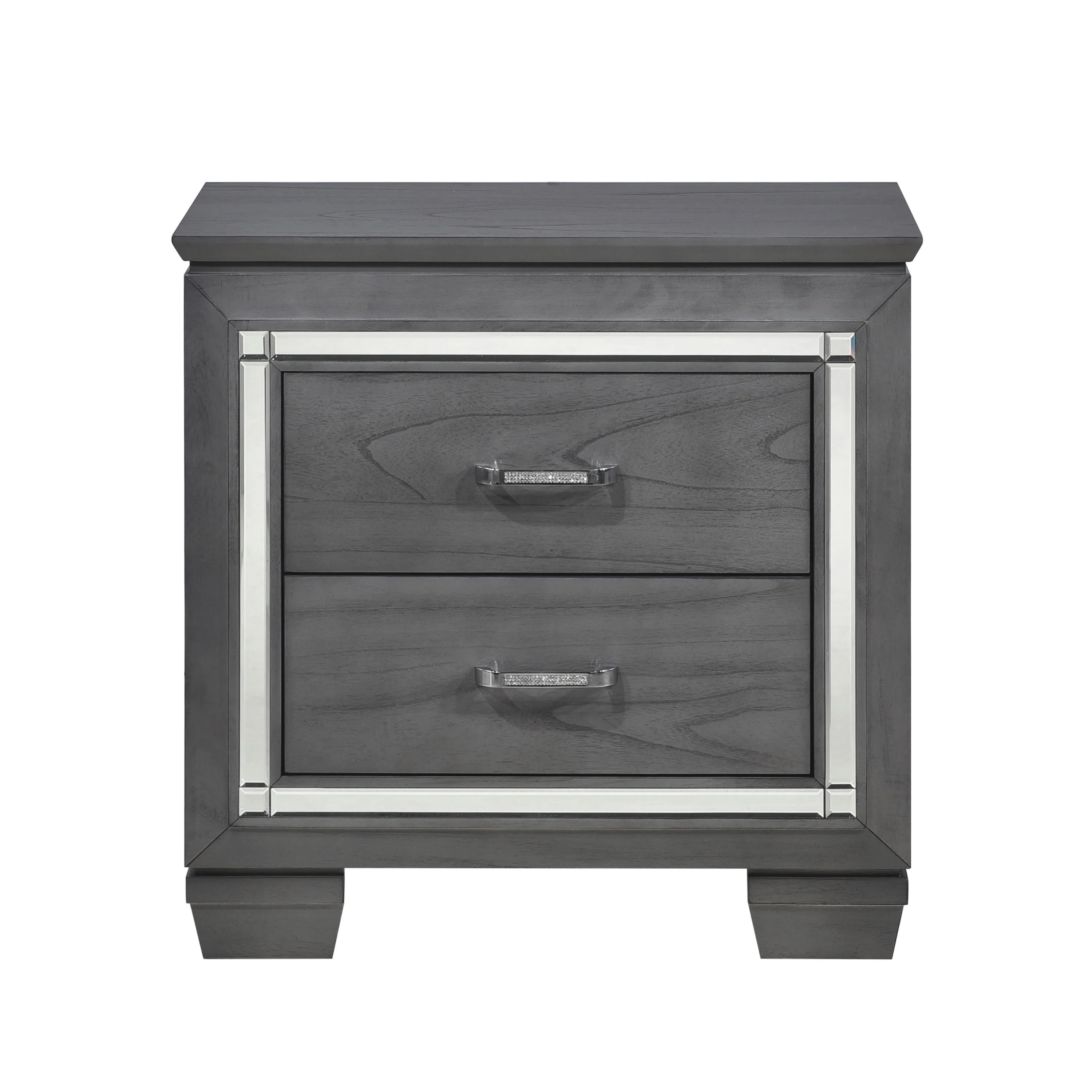 Homelegance Allura 1916GY-4 Night Stand, LED Lighting - Image 1