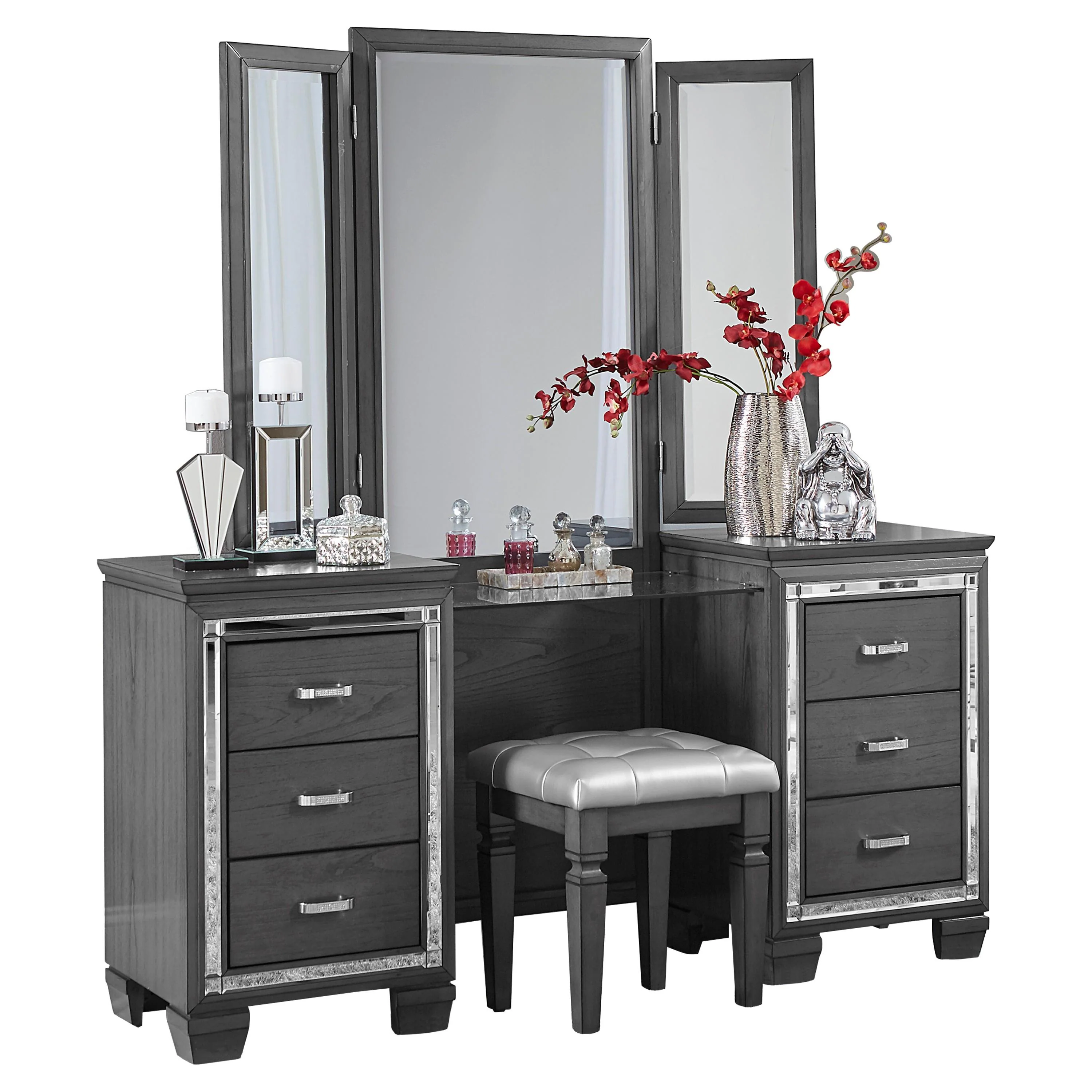 Homelegance Allura Vanity Table 1916GY-15*