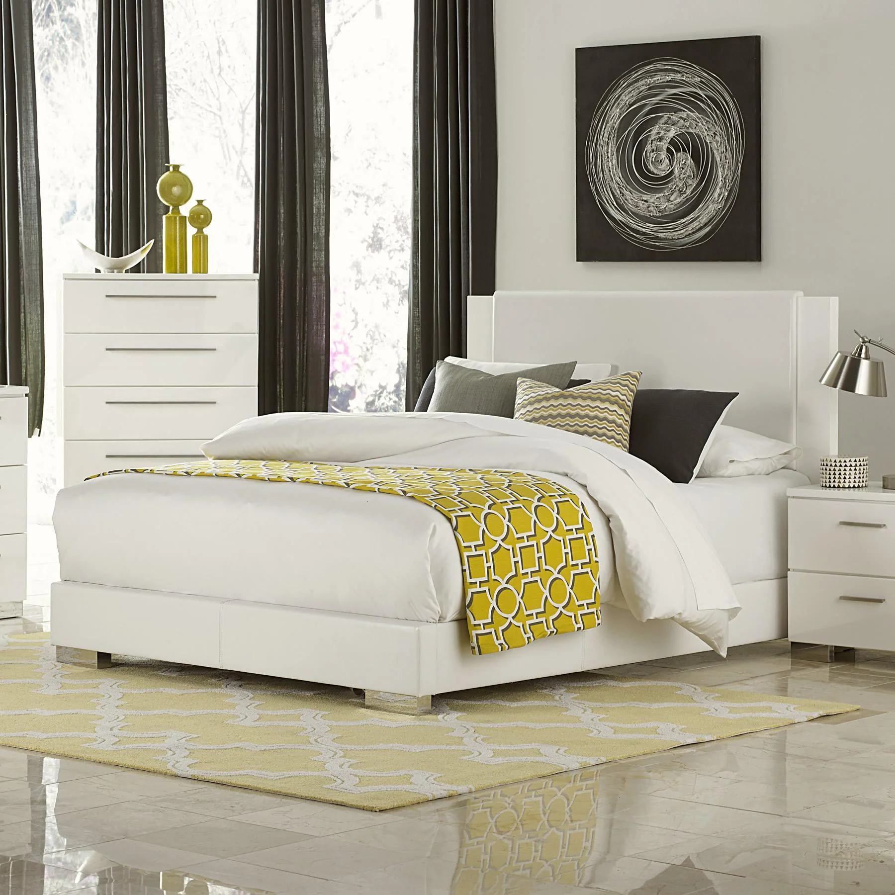 Homelegance Linnea California King Upholstered Bed 1811KW-1CK - Image 1