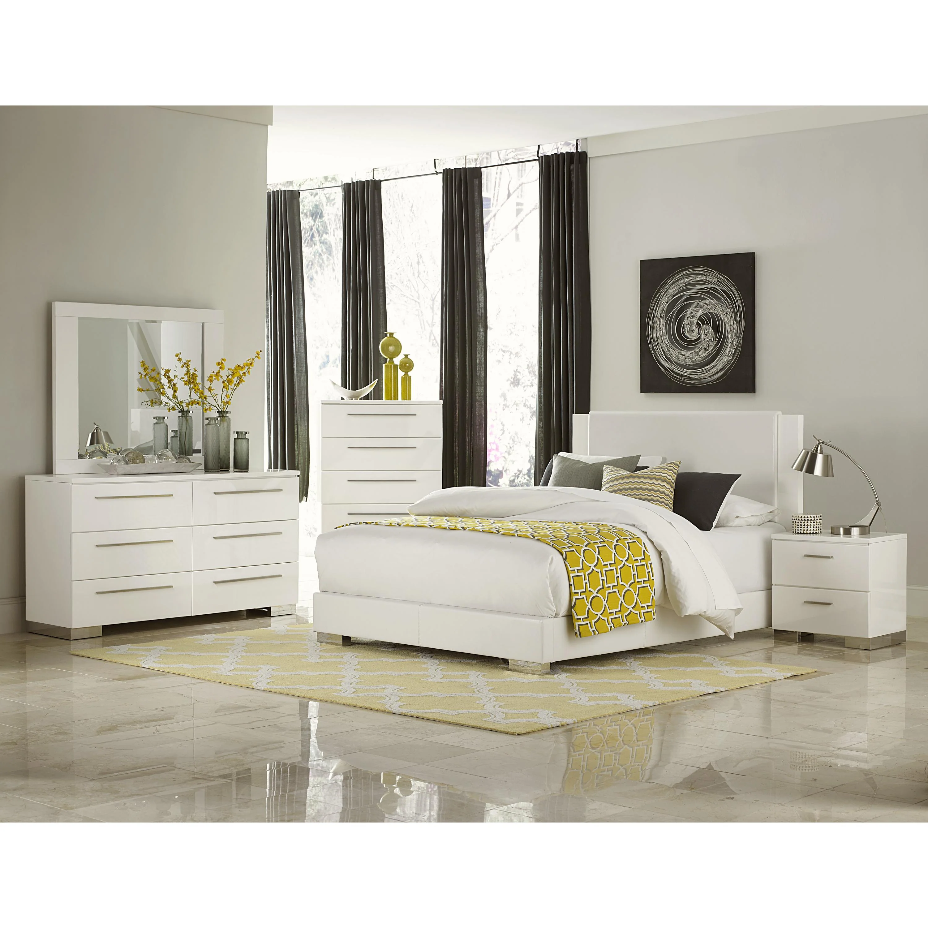 Homelegance Linnea California King Upholstered Bed 1811KW-1CK - Image 2