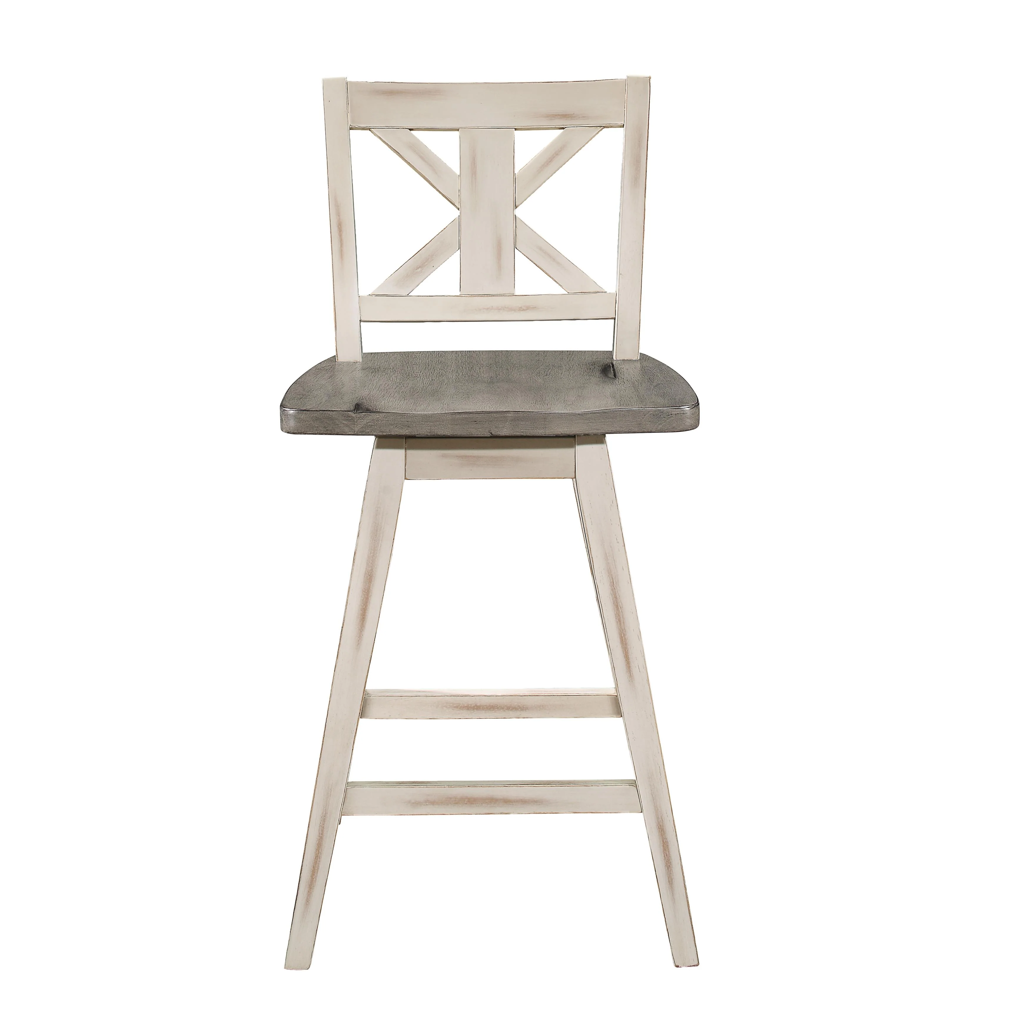 Homelegance Amsonia 5602-24WT Swivel Counter Height Chair, White - Image 1