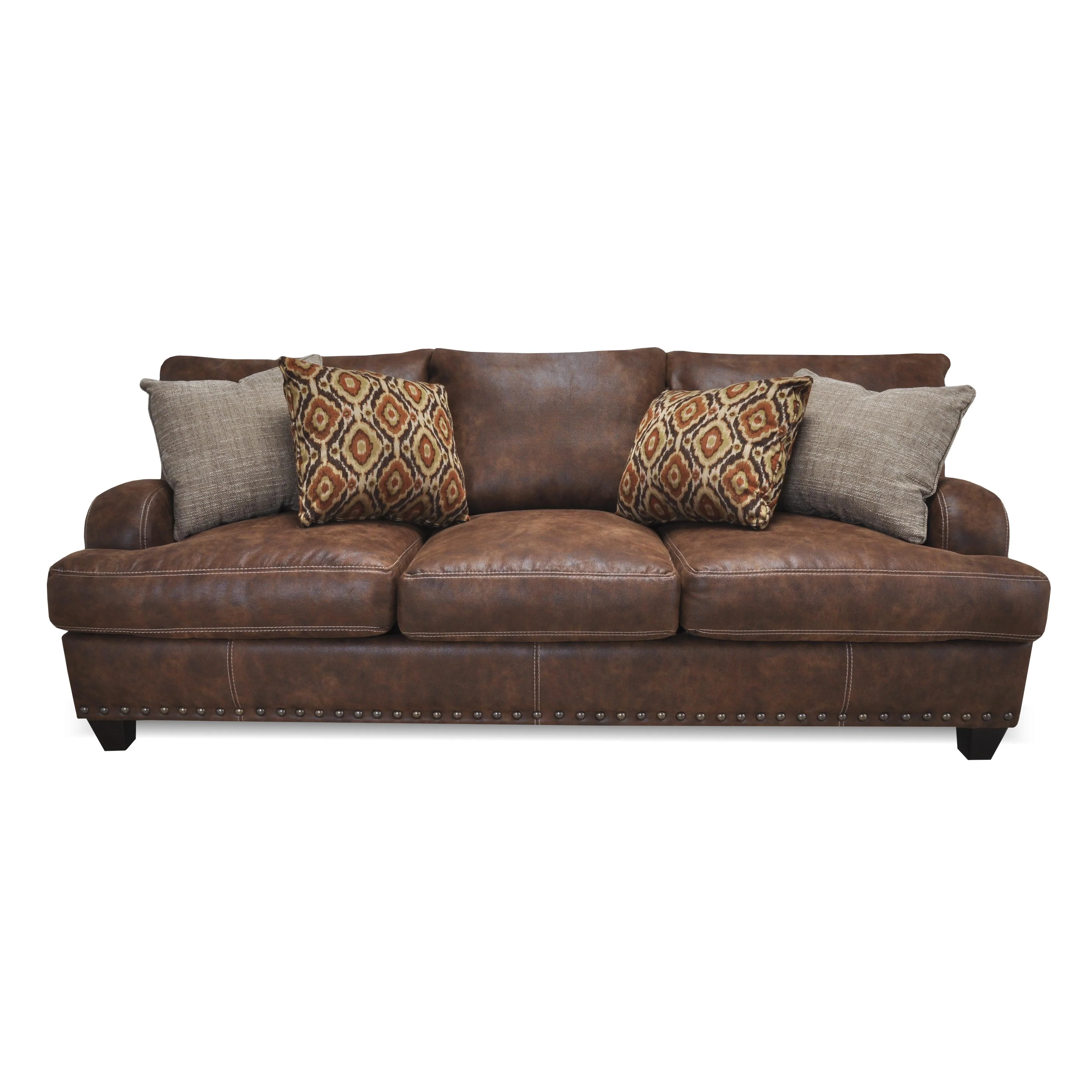 Franklin Indira Stationary Fabric and Leather Look Sofa 848-40 8337-15 - Image 1