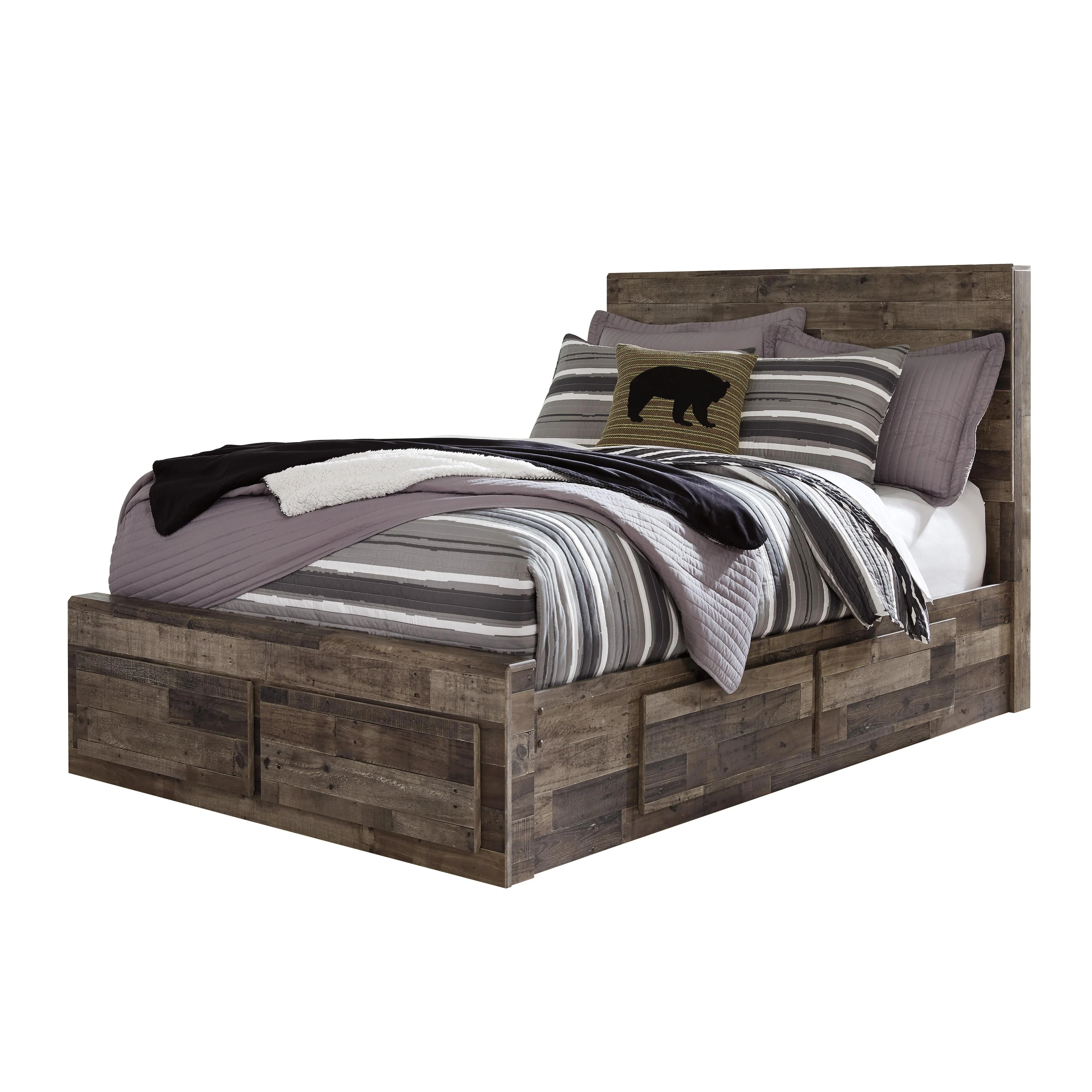 Benchcraft Derekson B200B10 Full Panel Bed with 6 Storage Drawers - Image 1