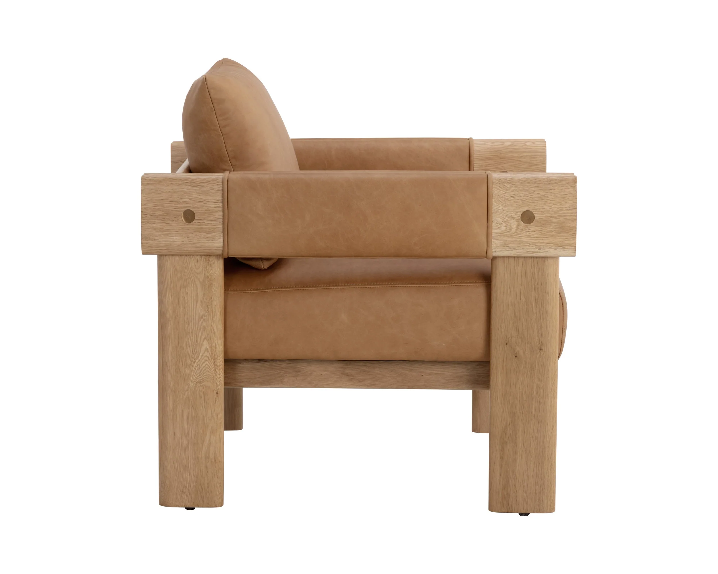 Carmichael Lounge Chair - Ludlow Sesame Leather - Image 3