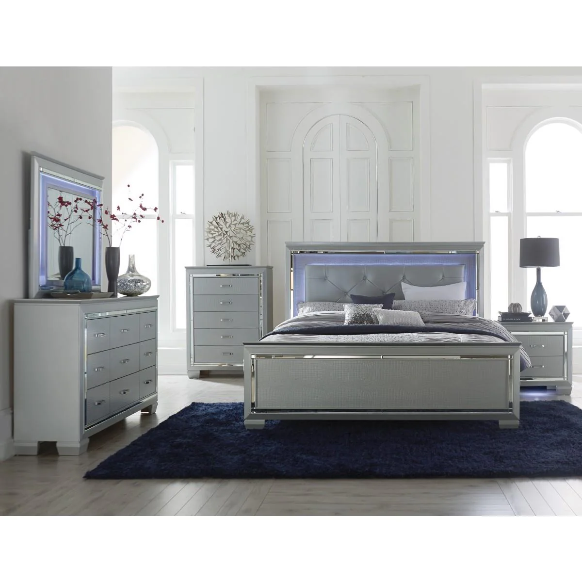 Homelegance Allura 1916K-1EK* Eastern King Bed, LED Lighting - Image 3