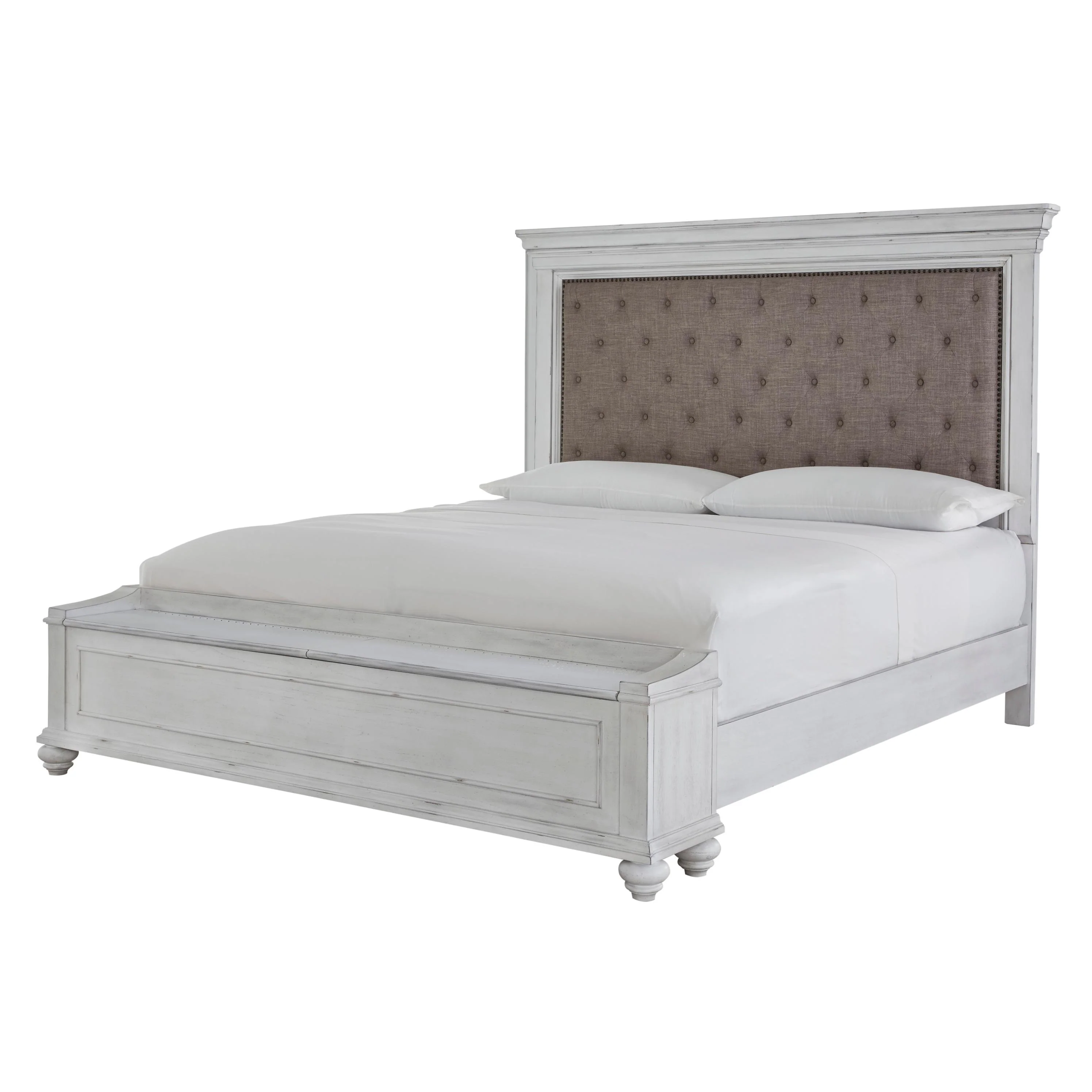 Benchcraft Kanwyn King Upholstered Panel Bed with Storage B777-158/B777-56S/B777-97 - Image 1