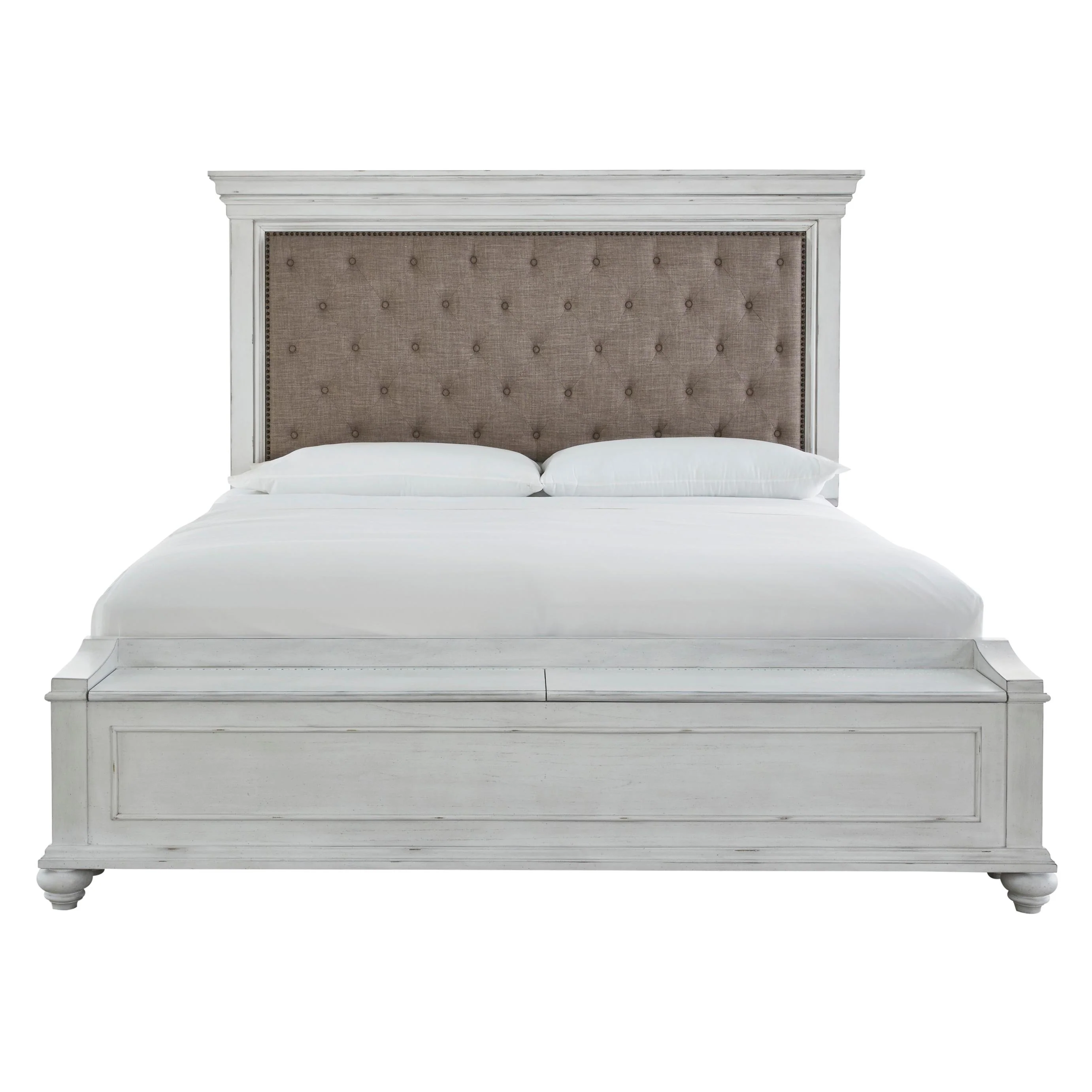 Benchcraft Kanwyn California King Upholstered Panel Bed with Storage B777-158/B777-56S/B777-94 - Image 2