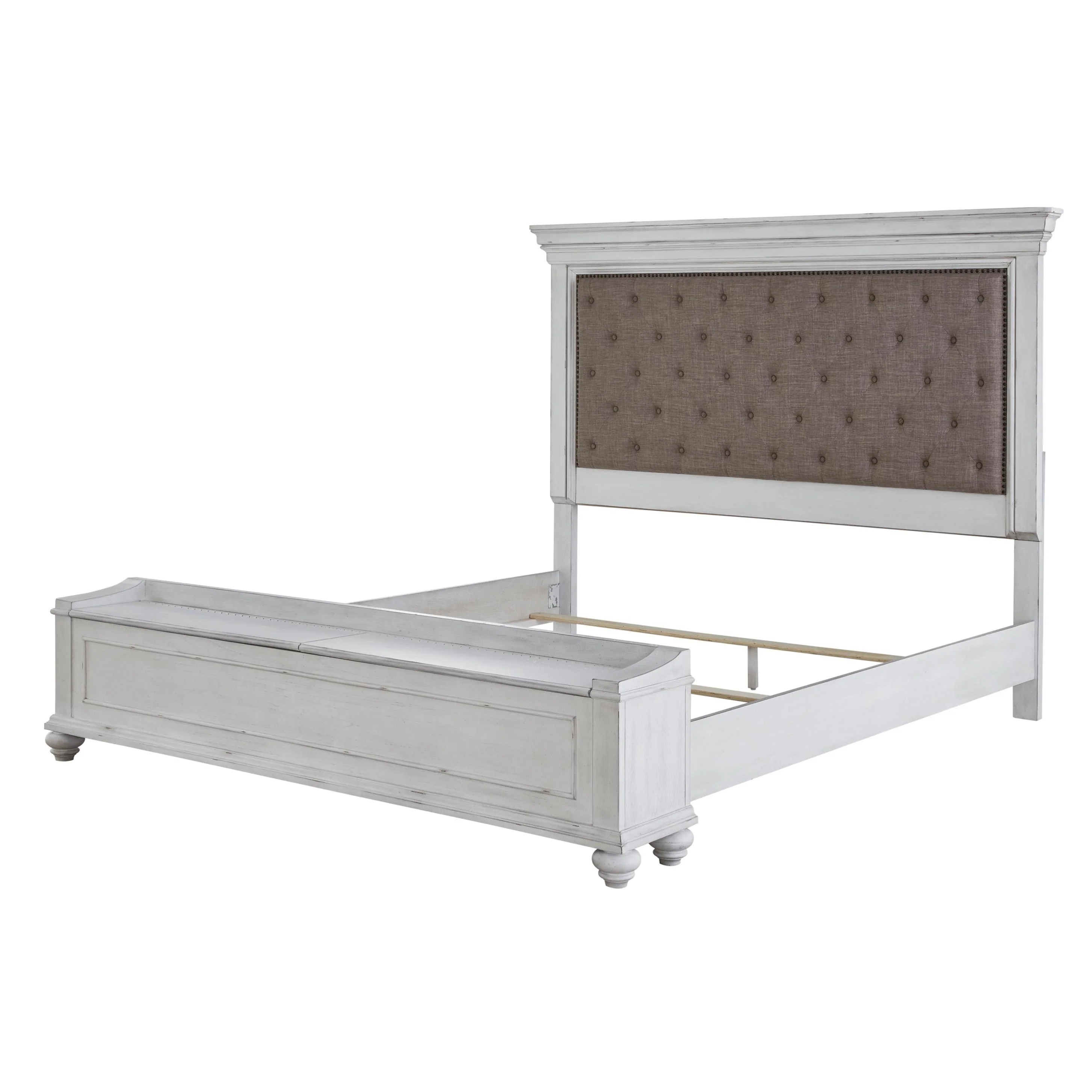 Benchcraft Kanwyn California King Upholstered Panel Bed with Storage B777-158/B777-56S/B777-94 - Image 3