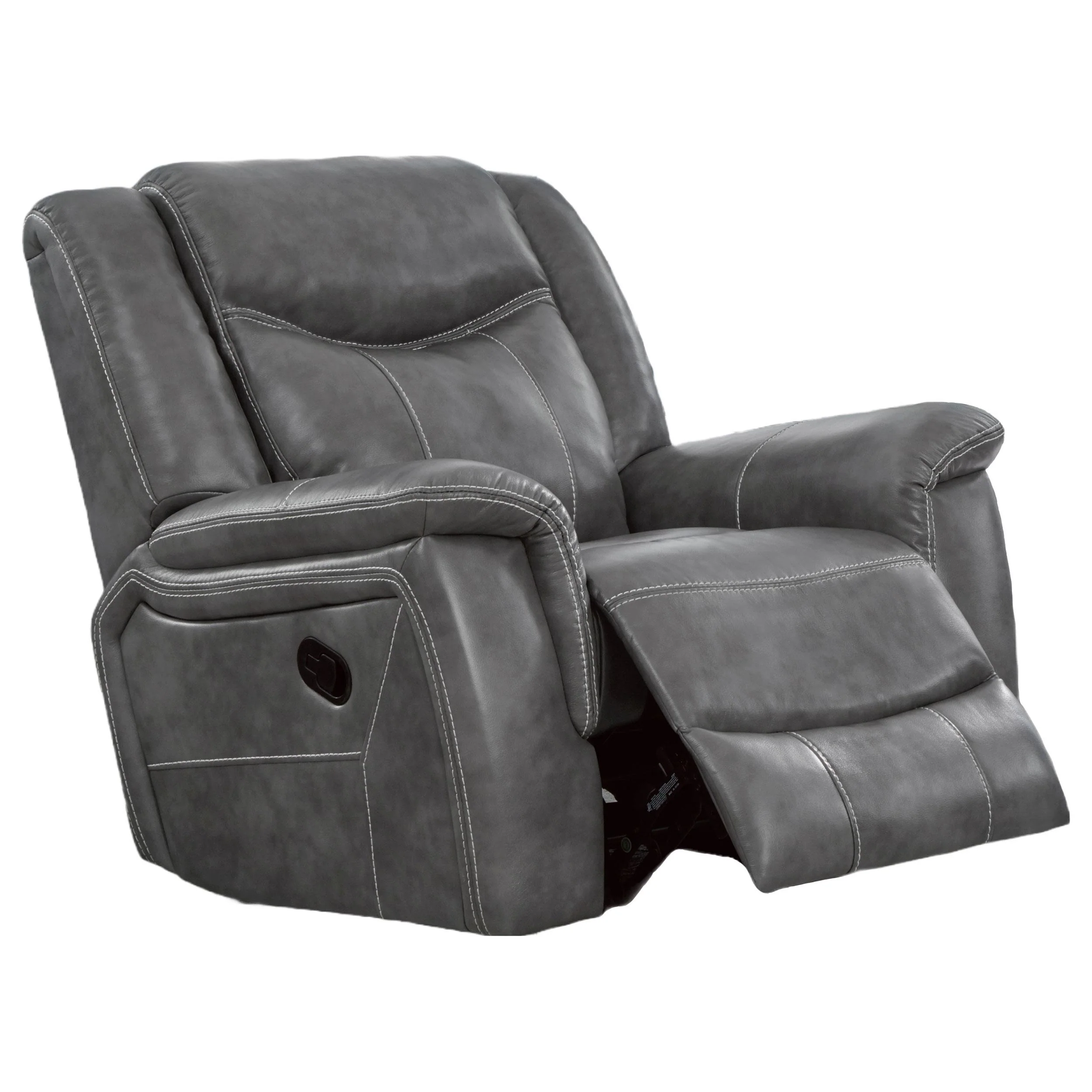 Coaster Furniture Conrad 650356 Upholstered Padded Arm Glider Recliner - Grey - Image 2