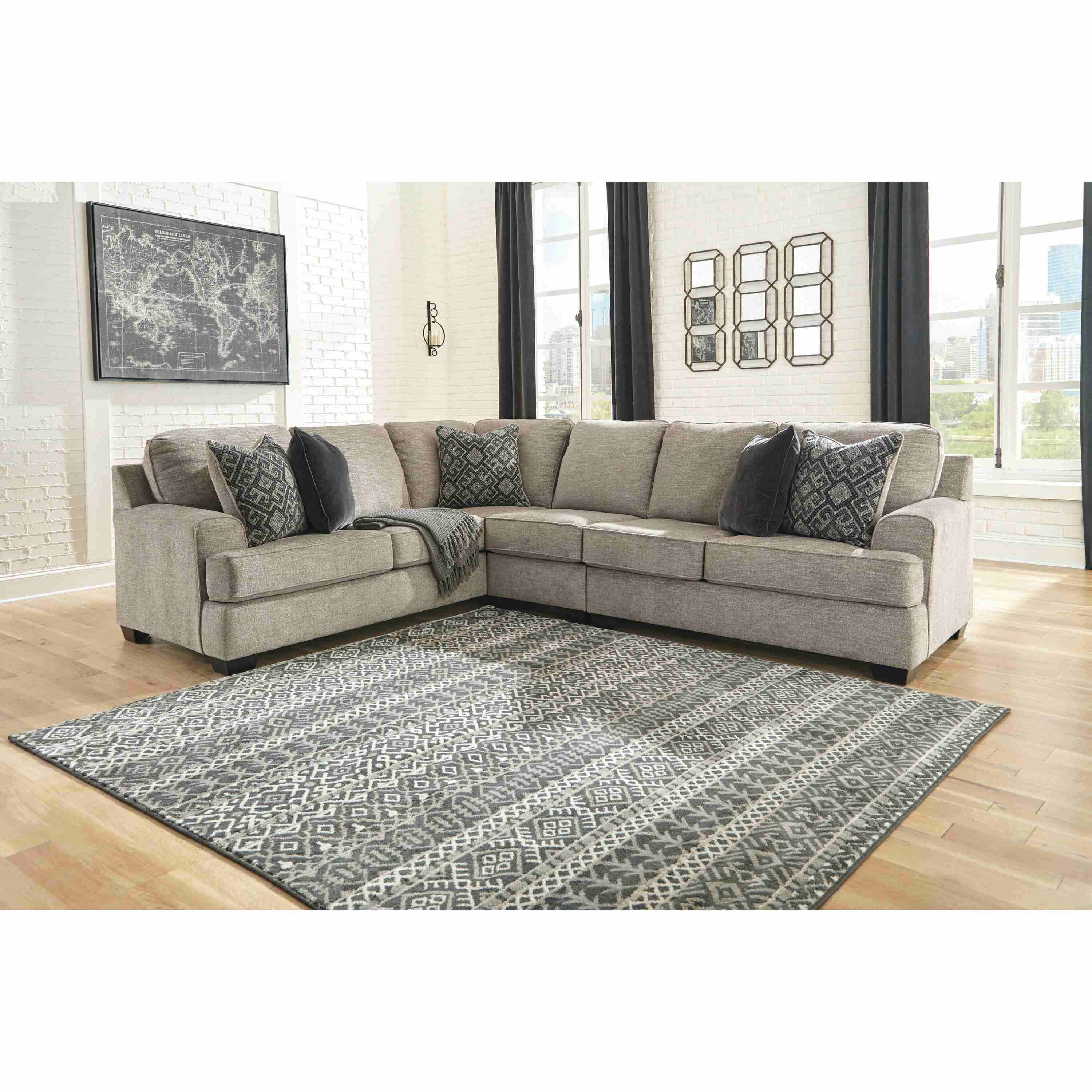 Signature Design by Ashley Bovarian Fabric 3 pc Sectional 5610348/5610346/5610356 - Image 1
