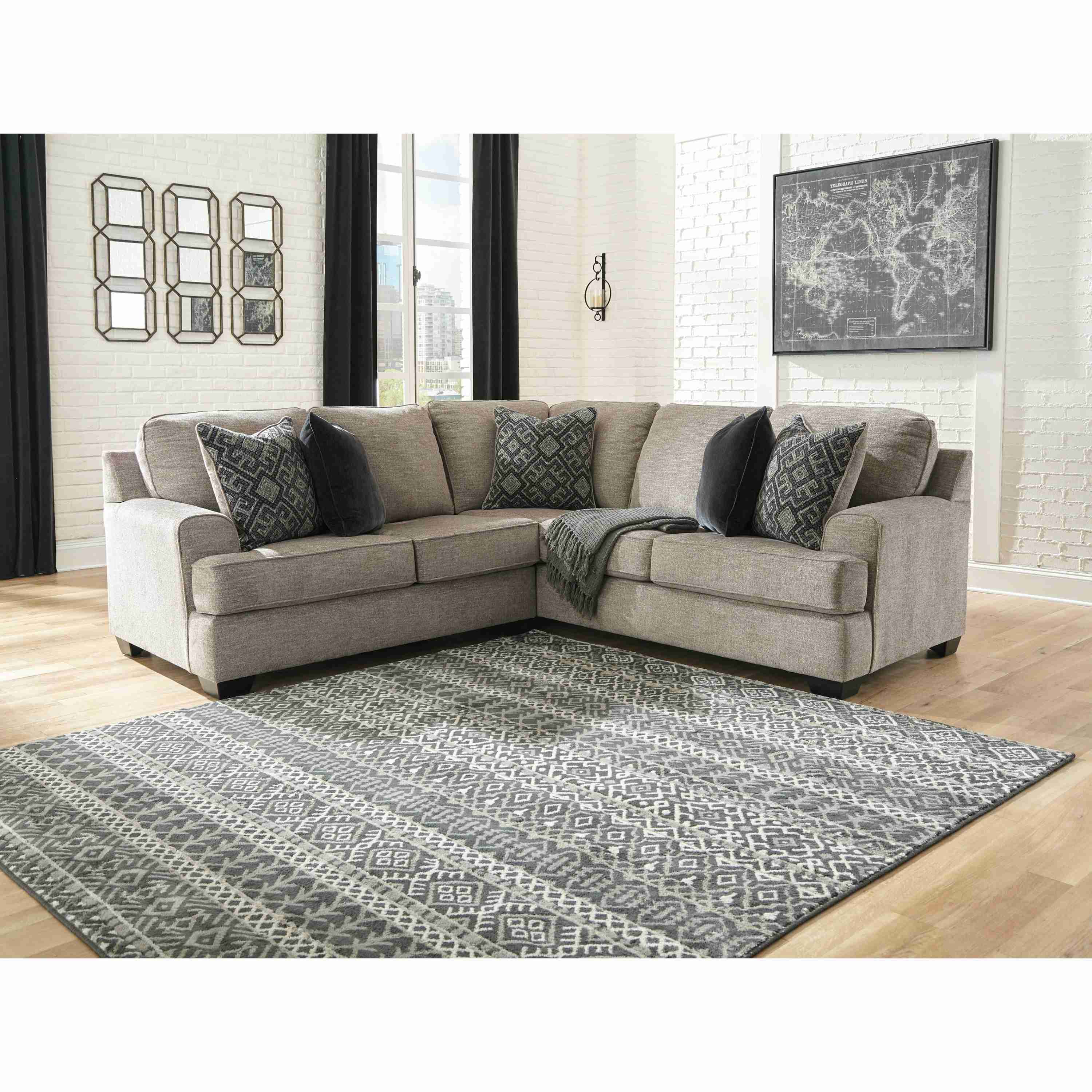 Signature Design by Ashley Bovarian Fabric 2 pc Sectional 5610355/5610349 - Image 1