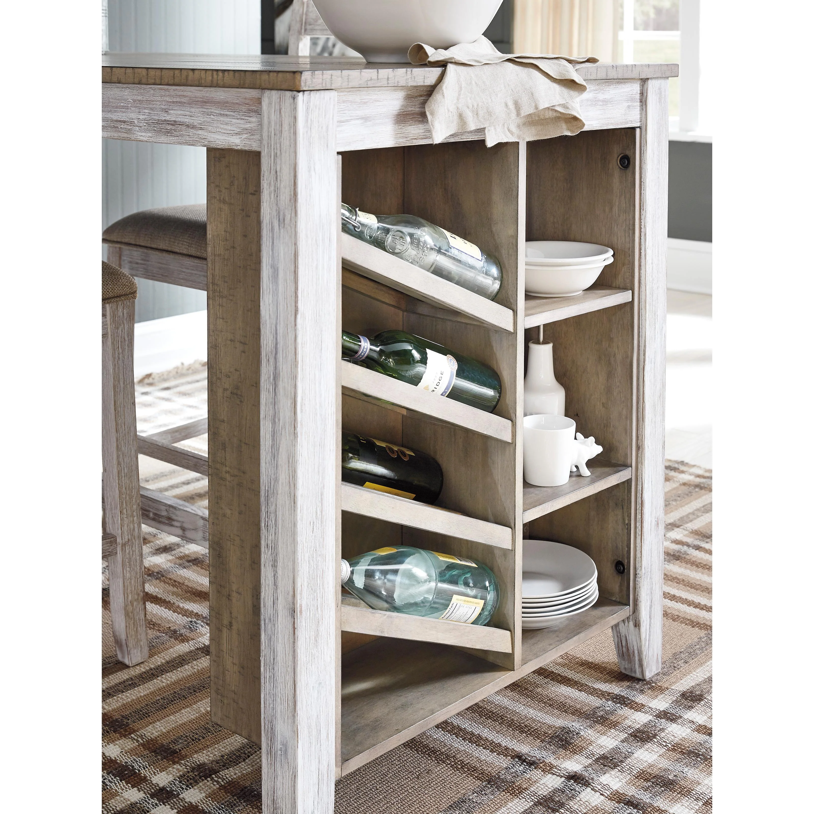 Signature Design by Ashley Skempton Counter Height Dining Table with Trestle Base D394-32 - Image 2