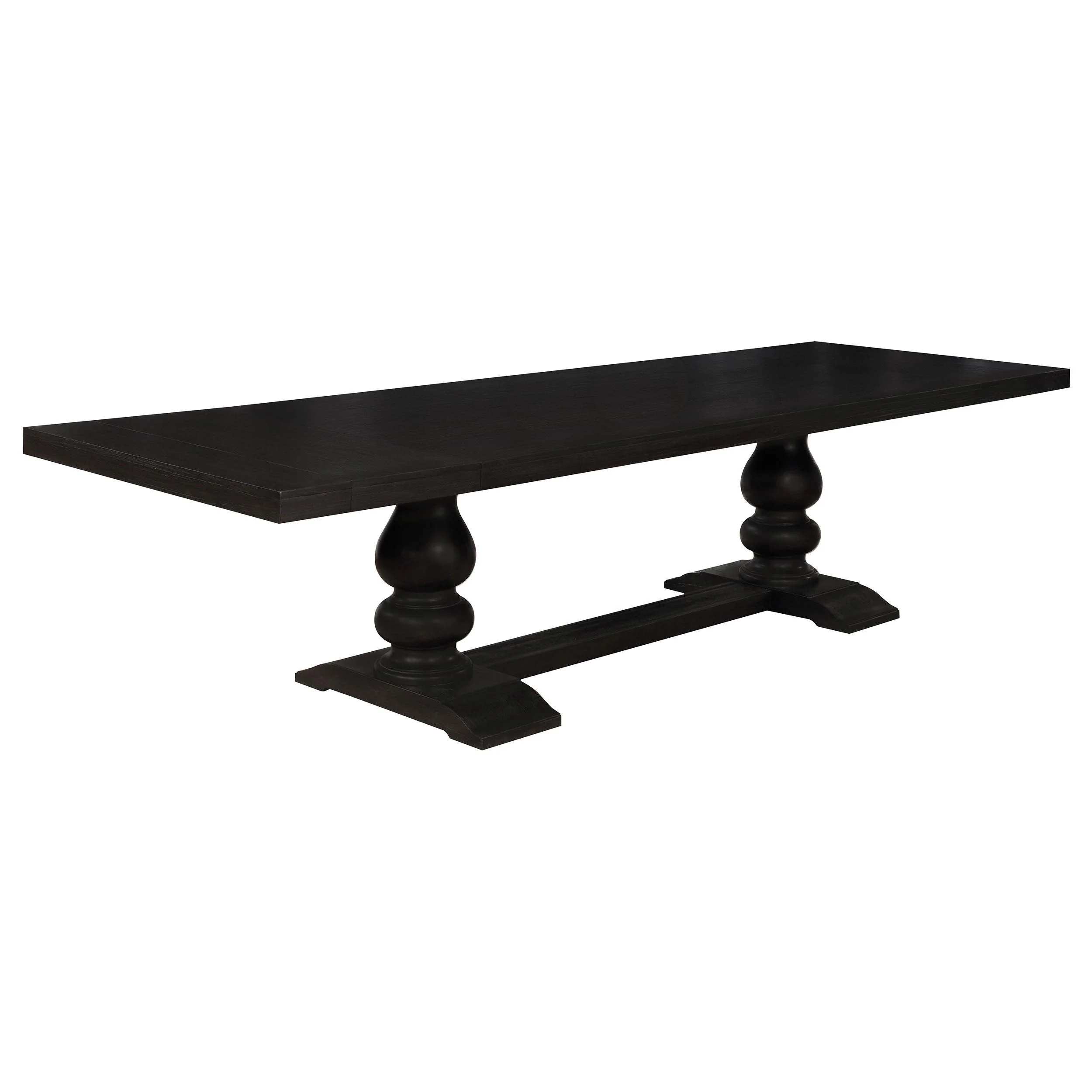 Coaster Furniture Phelps 121231 123-inch Extension Leaf Dining Table - Distressed Noir - Image 1