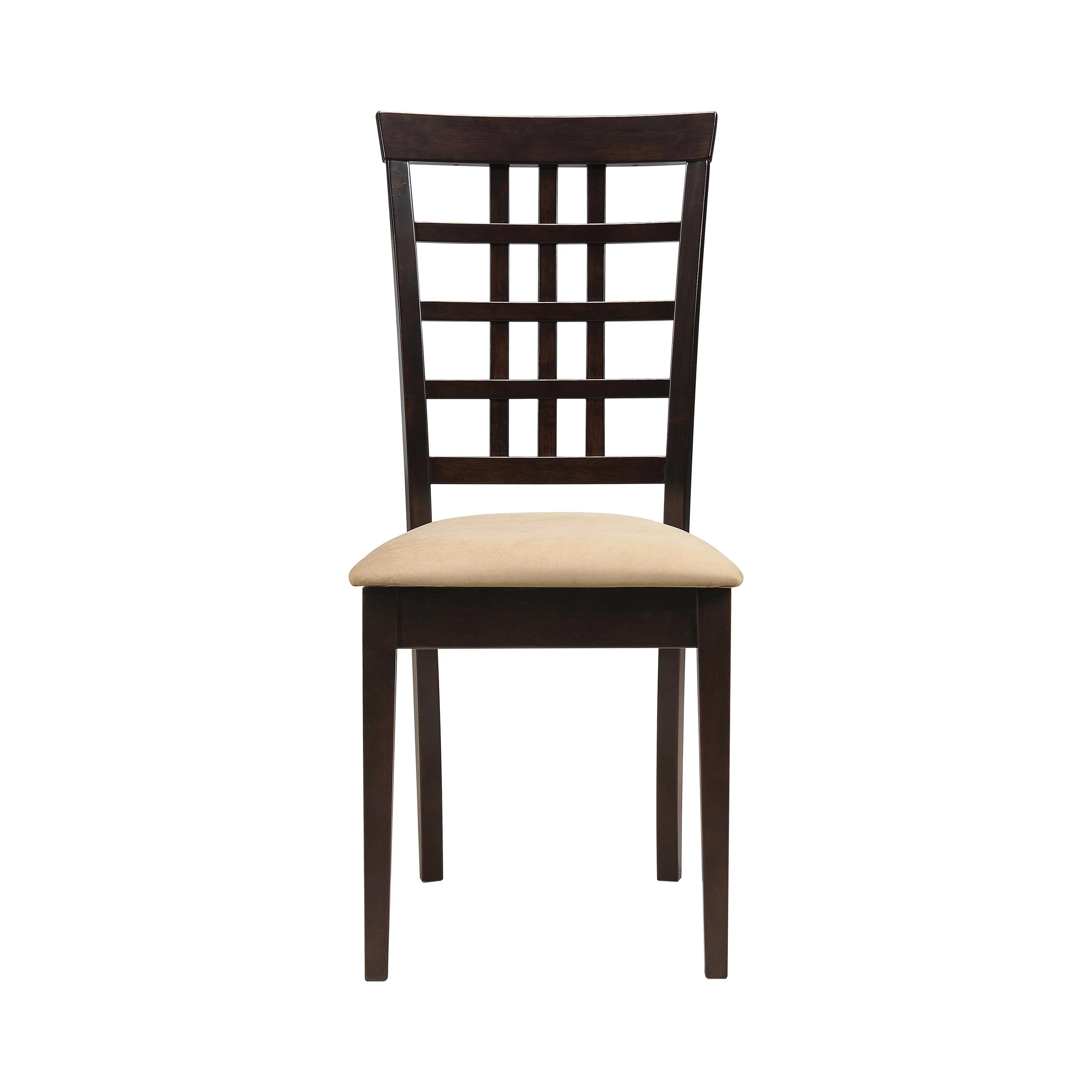 Coaster Furniture Kelso 190822 Lattice Back Dining Side Chair - Cappuccino (Set of 2) - Image 2