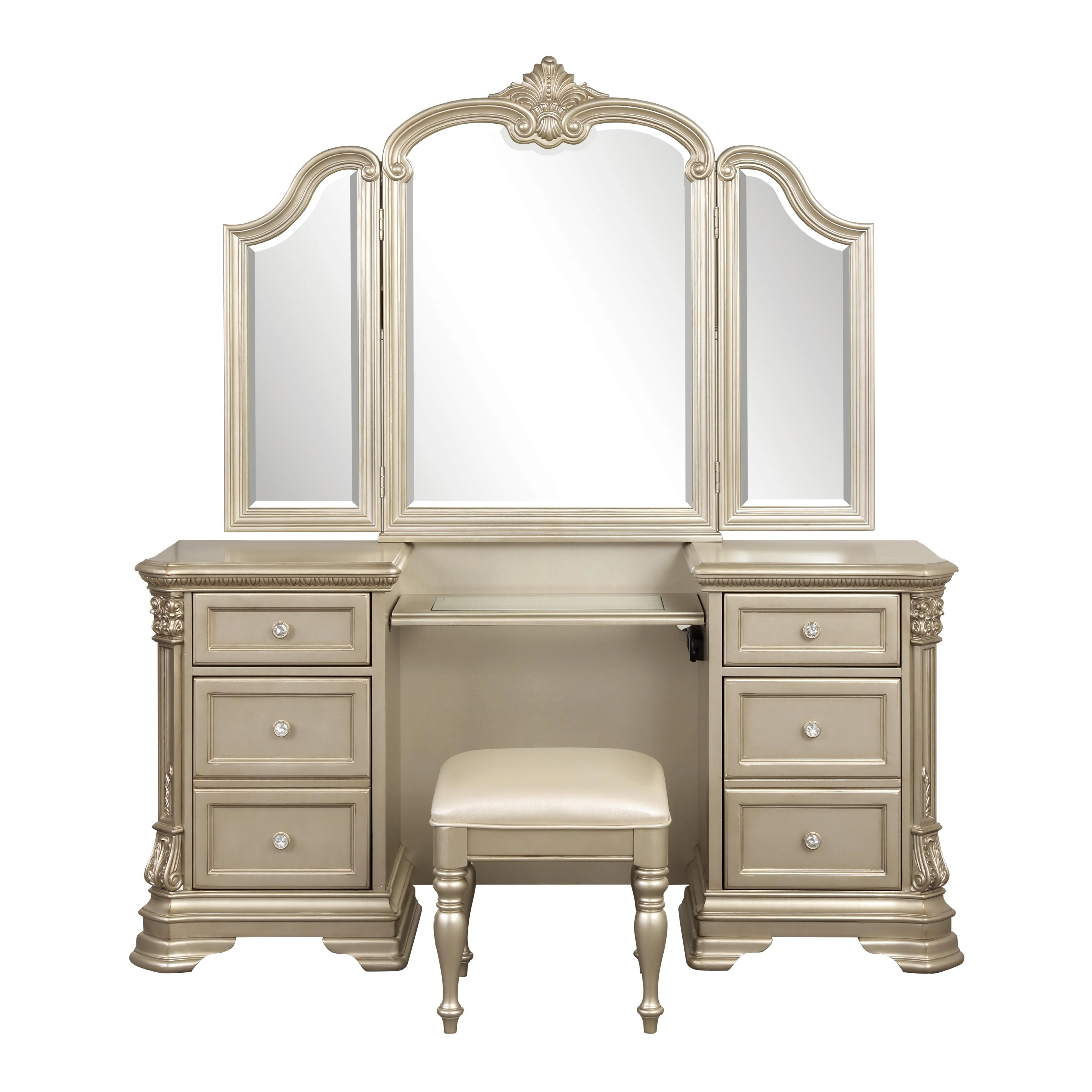 Homelegance Antoinetta 6-Drawer Vanity Set 1919NC-15*