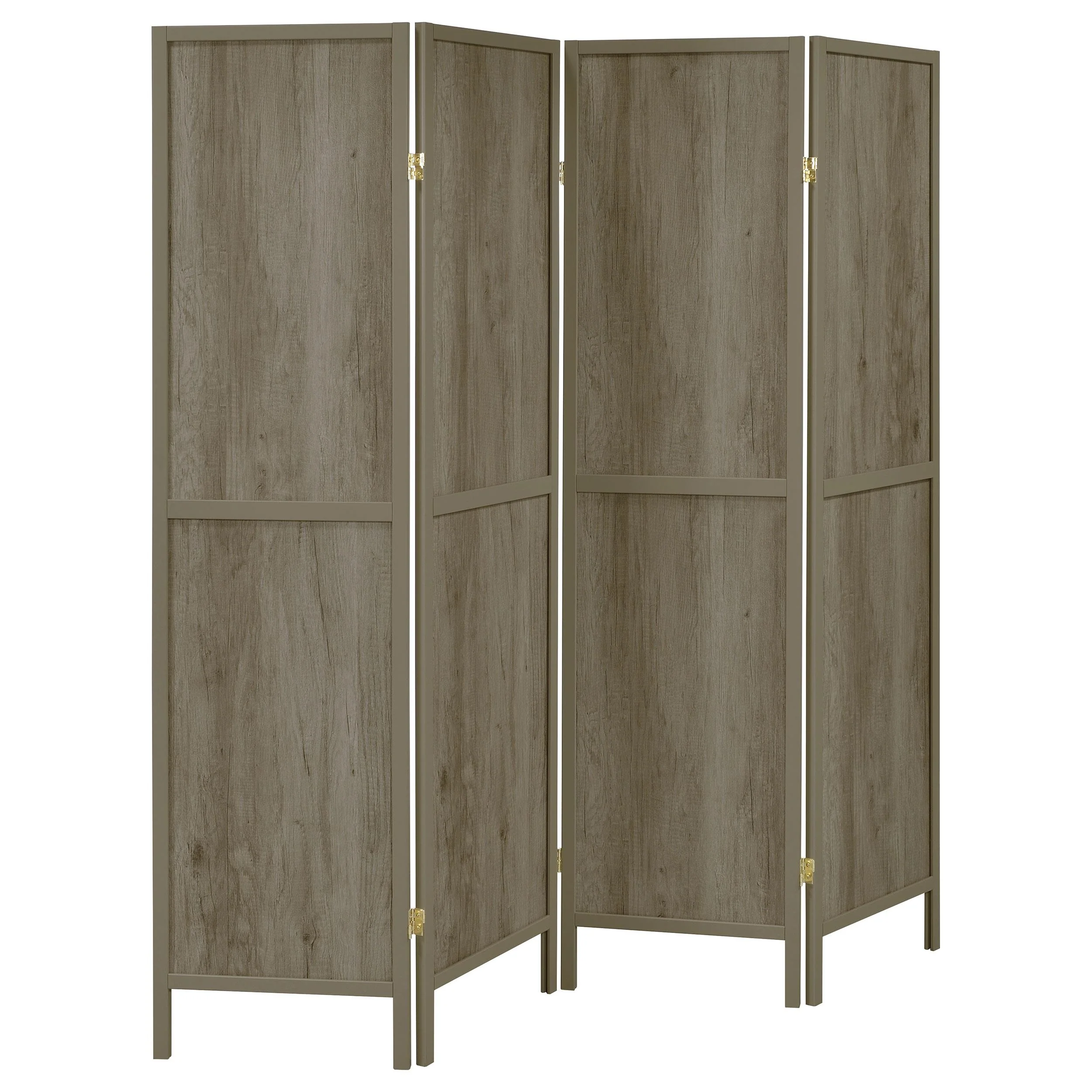 Coaster Furniture Deepika 961415 4-Panel Room Divider Folding Screen – Grey Driftwood