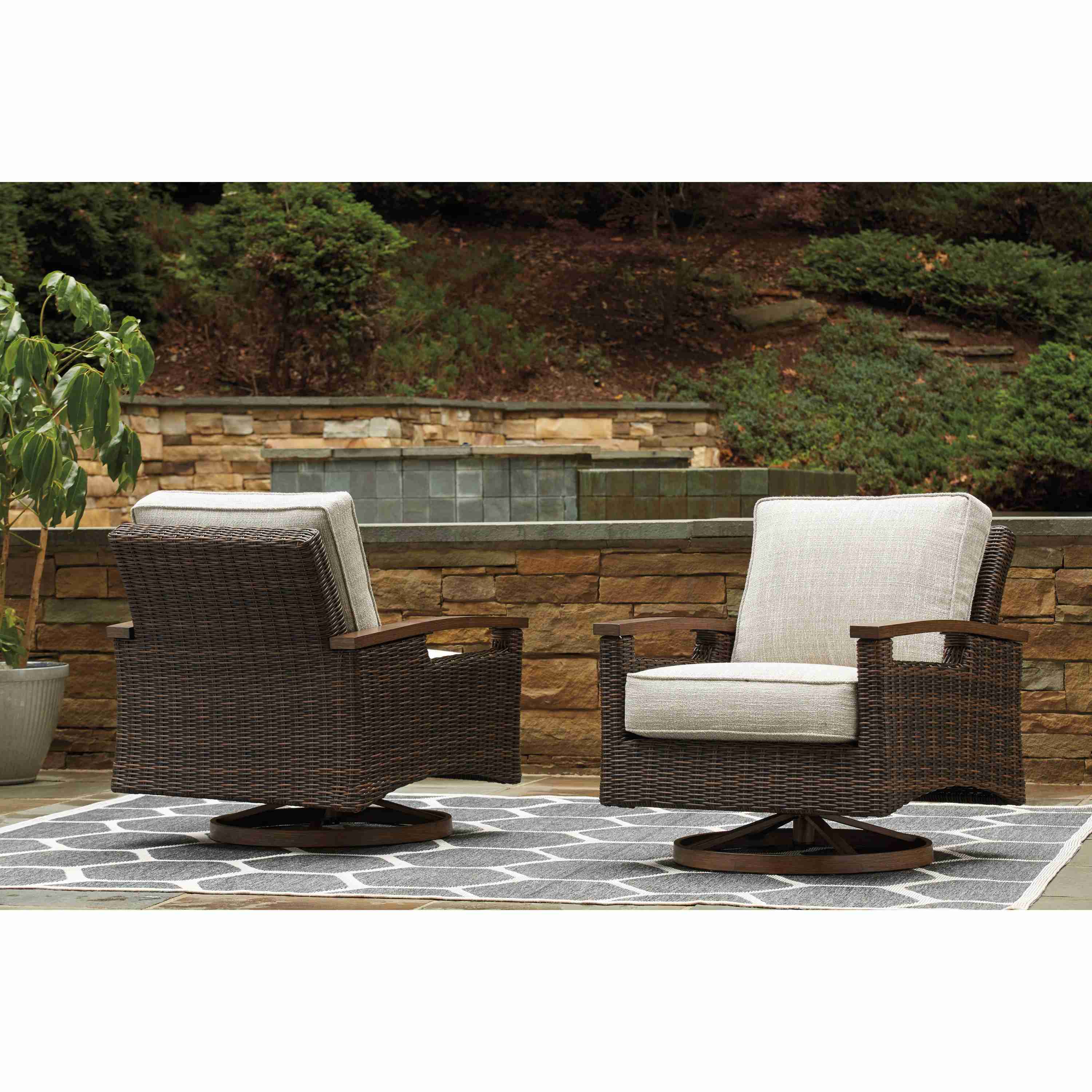 Signature Design by Ashley Paradise Trail P750-821 Swivel Lounge Chair - Image 3