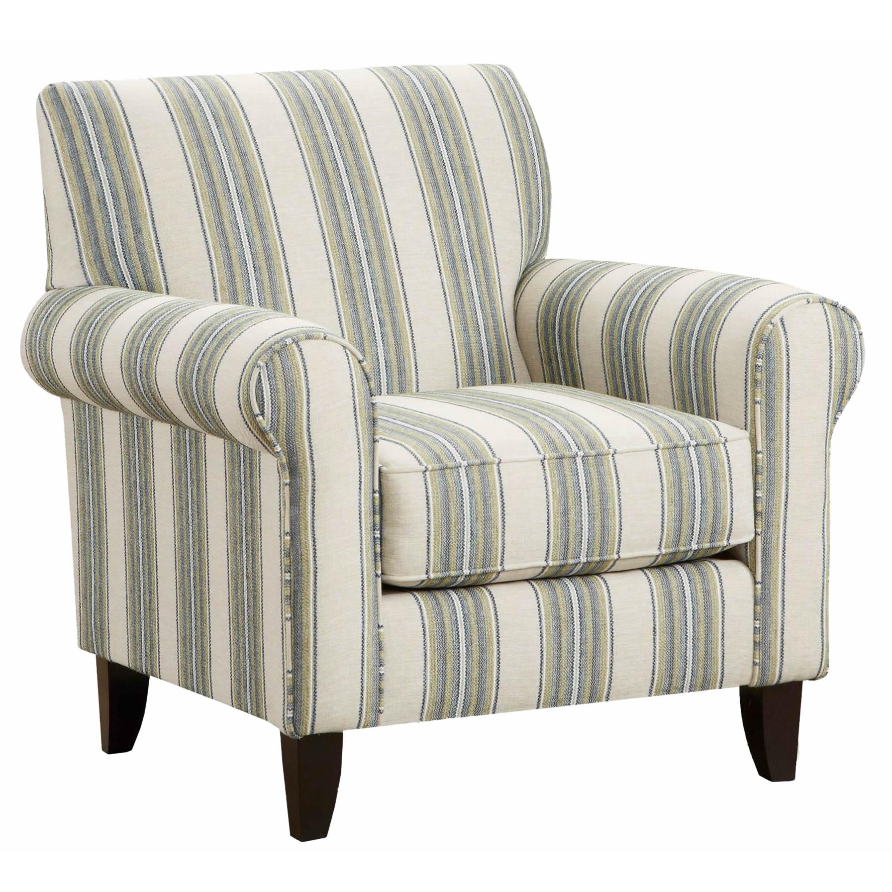 Fusion Furniture Stationary Fabric Accent Chair 502 SHARPEI LAGOON - Image 1