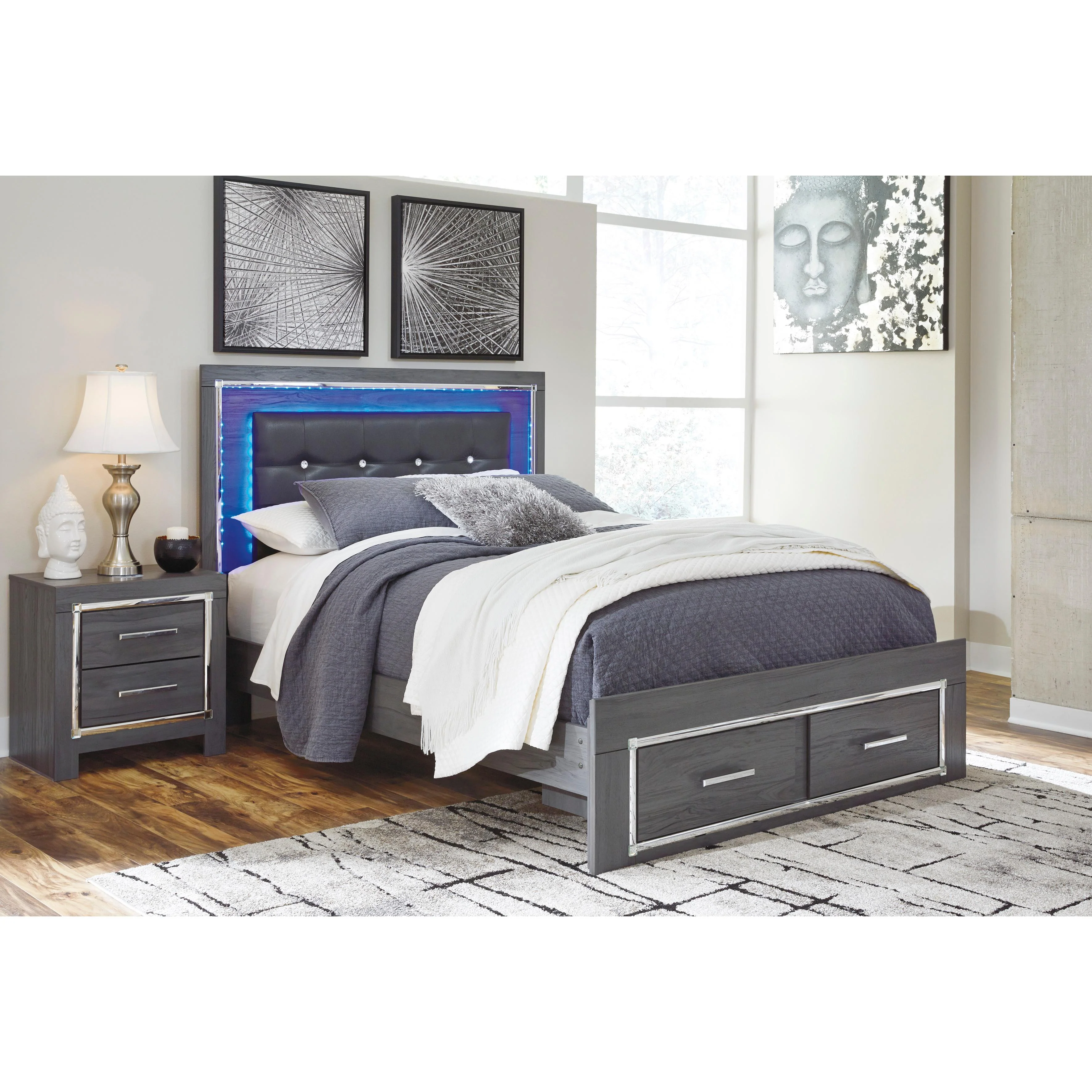 Signature Design by Ashley Lodanna Queen Panel Bed with Storage B214-57/B214-54S/B214-96 - Image 2
