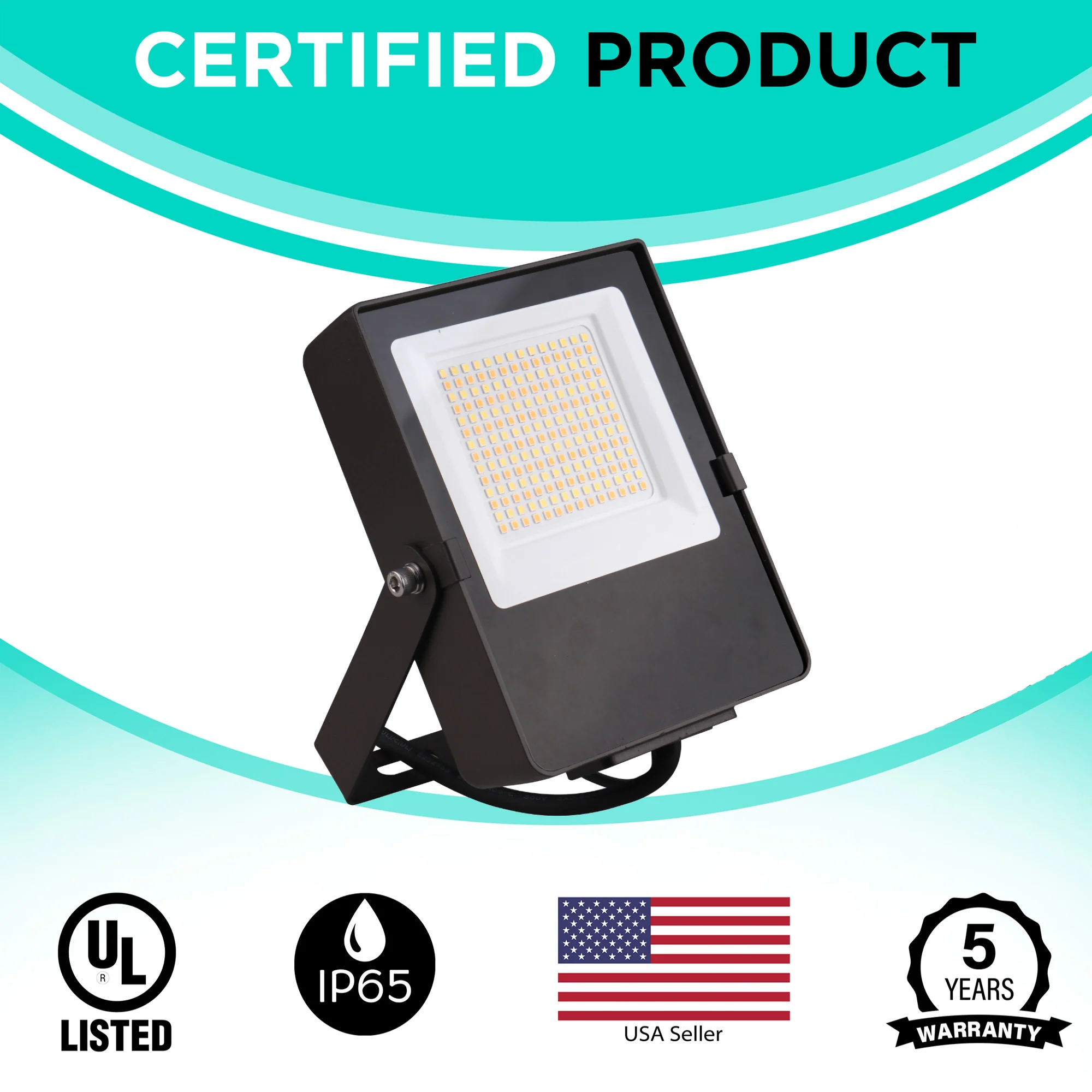 55W Mini Flood Light - CCT Selectable(3000/4000/5000K) - 7150lms - UL Listed - Glass Cover #230-231 - Image 3