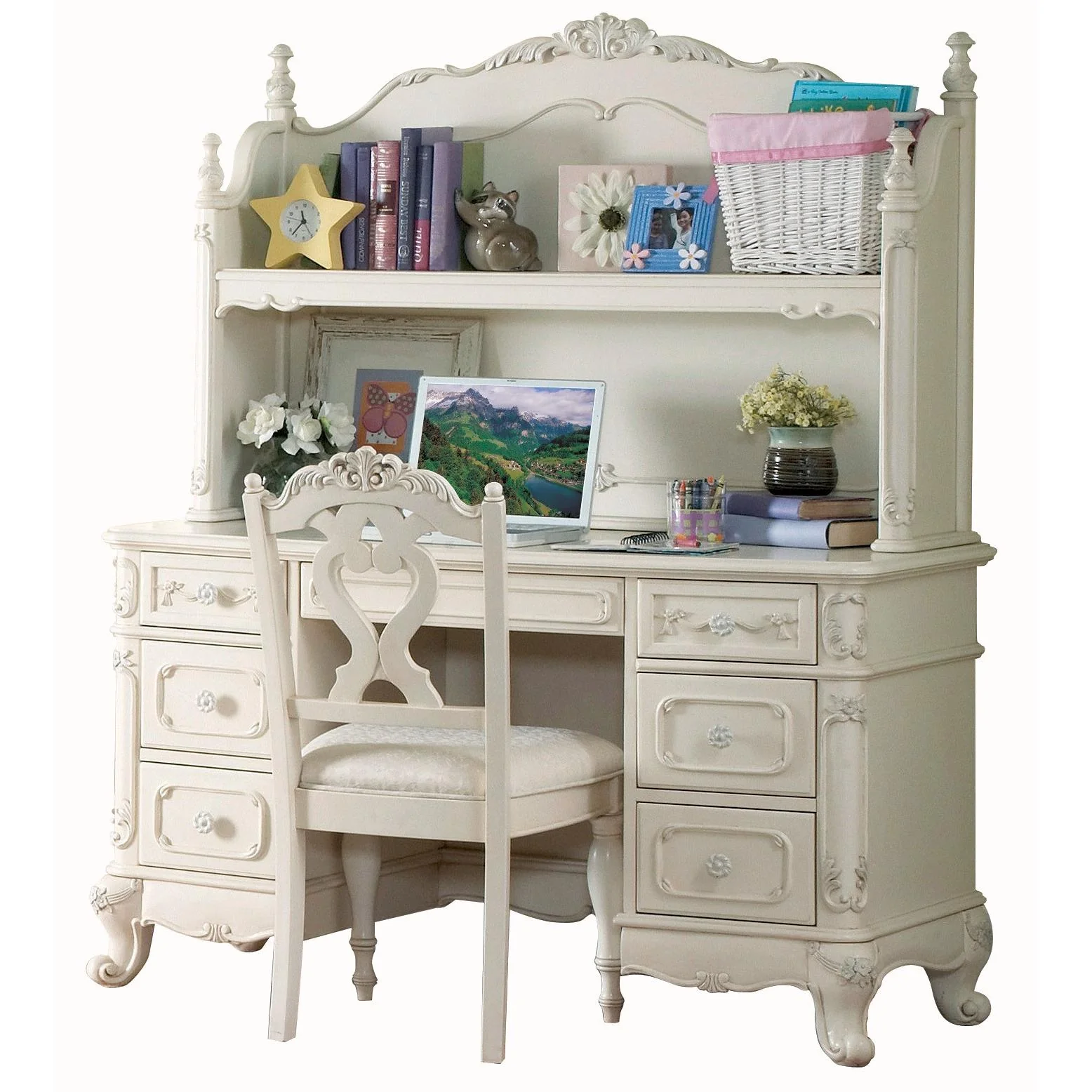 Homelegance Kids Desks Desk and Hutch 1386-10/1386-11 - Image 3