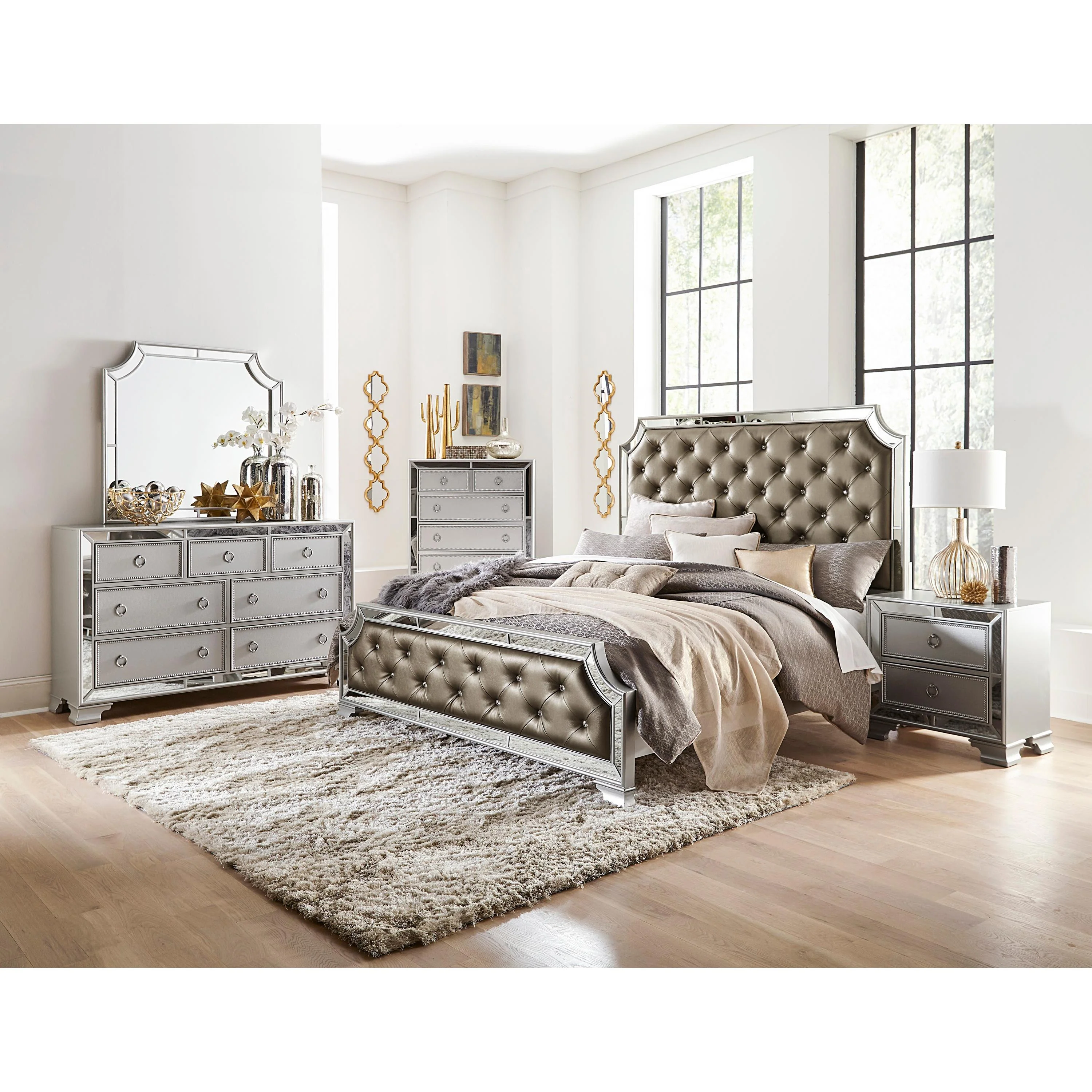 Homelegance Avondale California King Upholstered Panel Bed 1646K-1CK* - Image 3