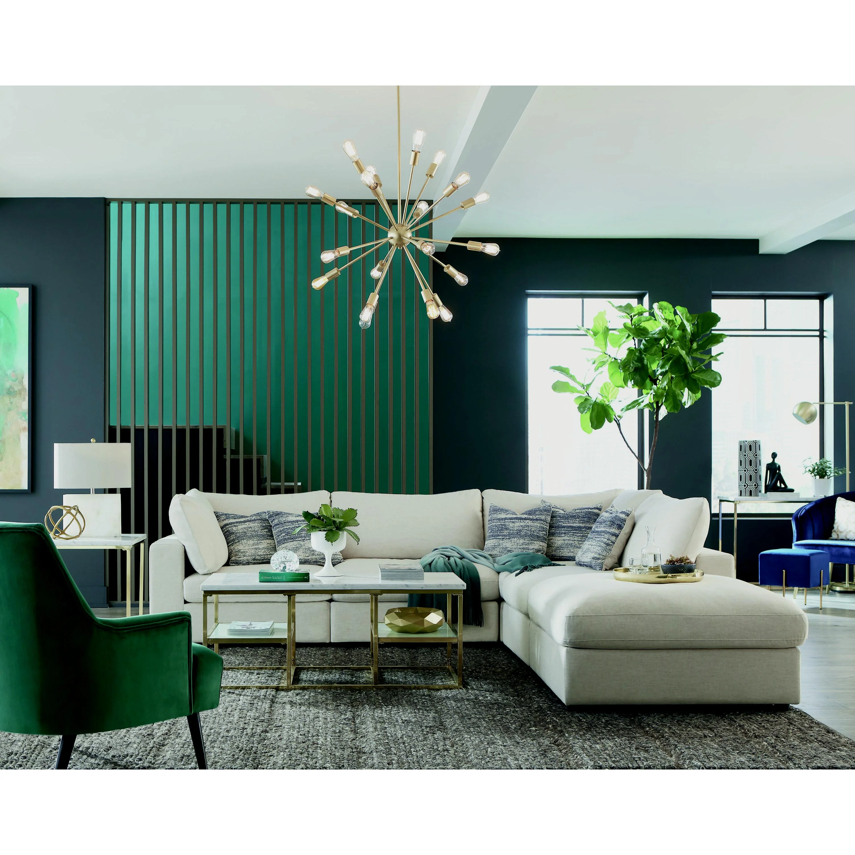Coaster Furniture Serene Fabric 6 pc Sectional 551321/551321/551322/551321/551321/551323 - Image 3