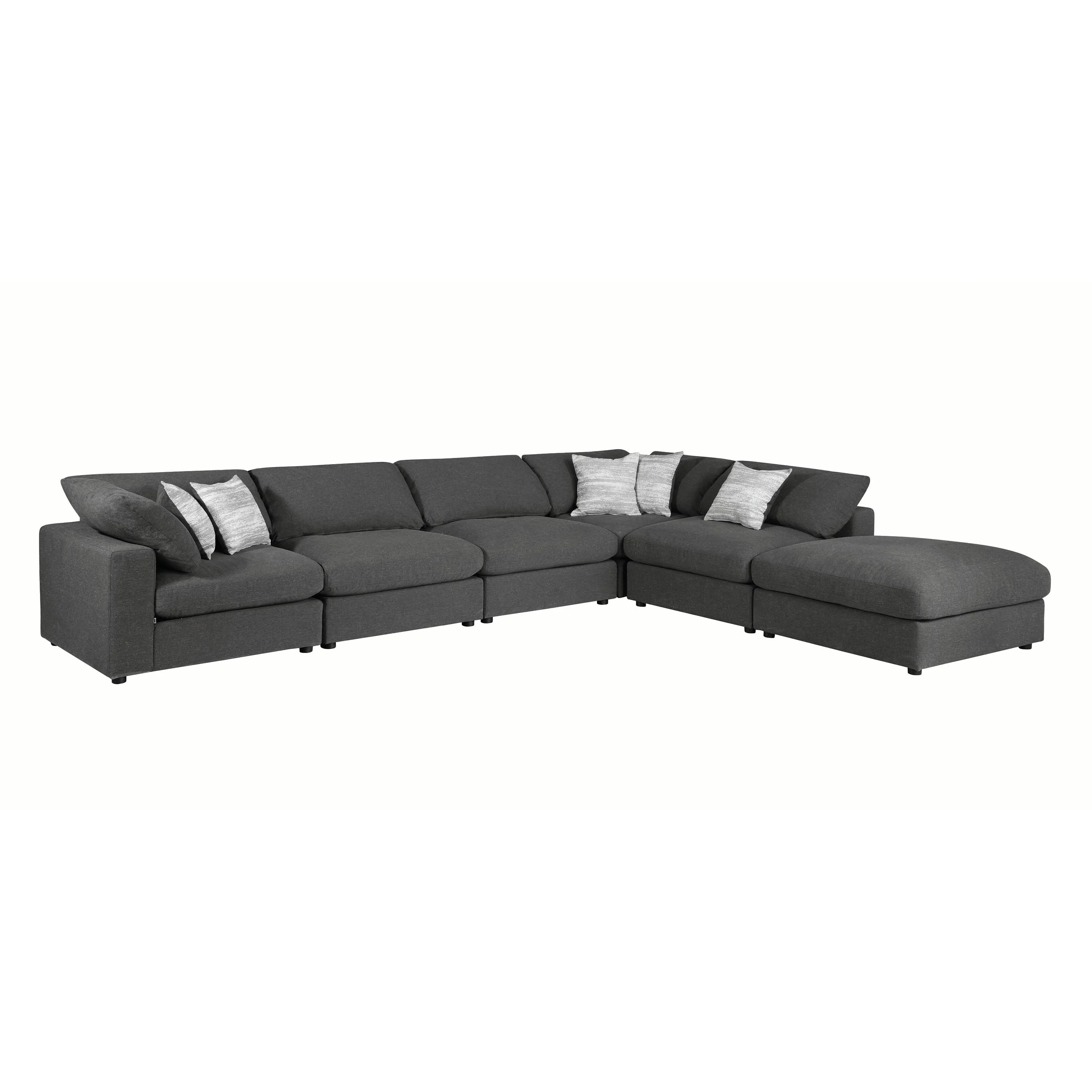 Coaster Furniture Serene Fabric 6 pc Sectional 551325/551324/551324/551325/551324/551326 - Image 1
