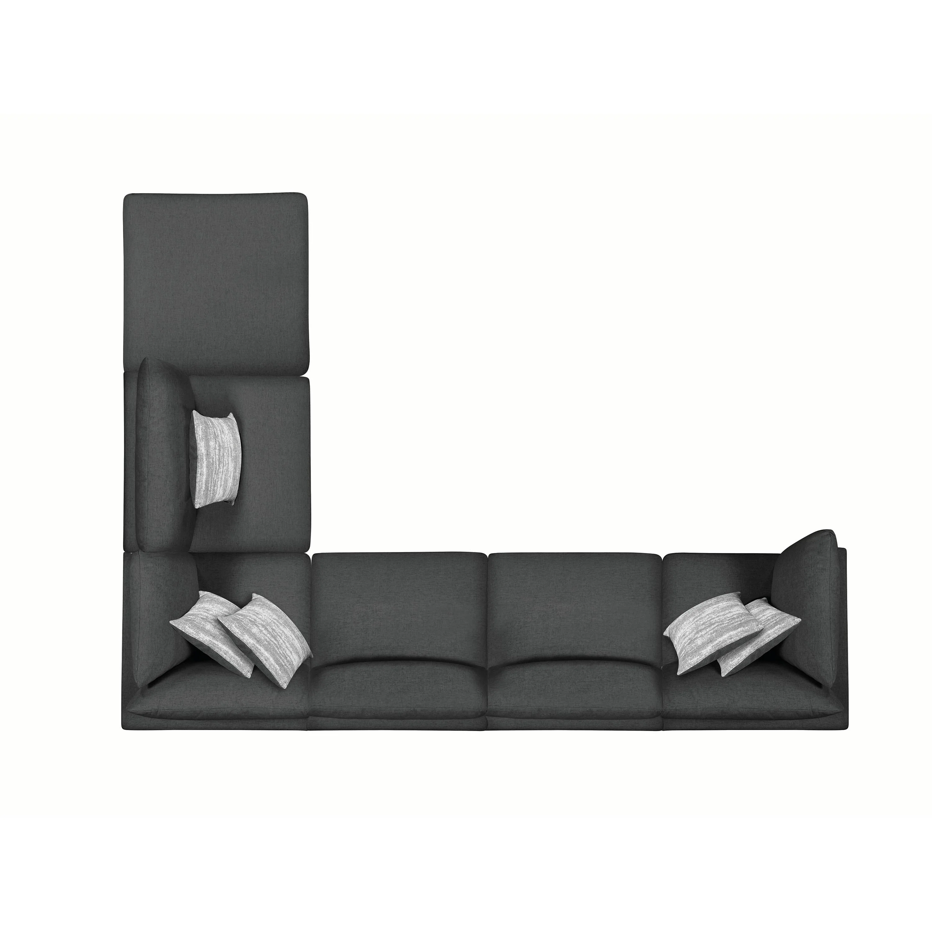 Coaster Furniture Serene Fabric 6 pc Sectional 551325/551324/551324/551325/551324/551326 - Image 2