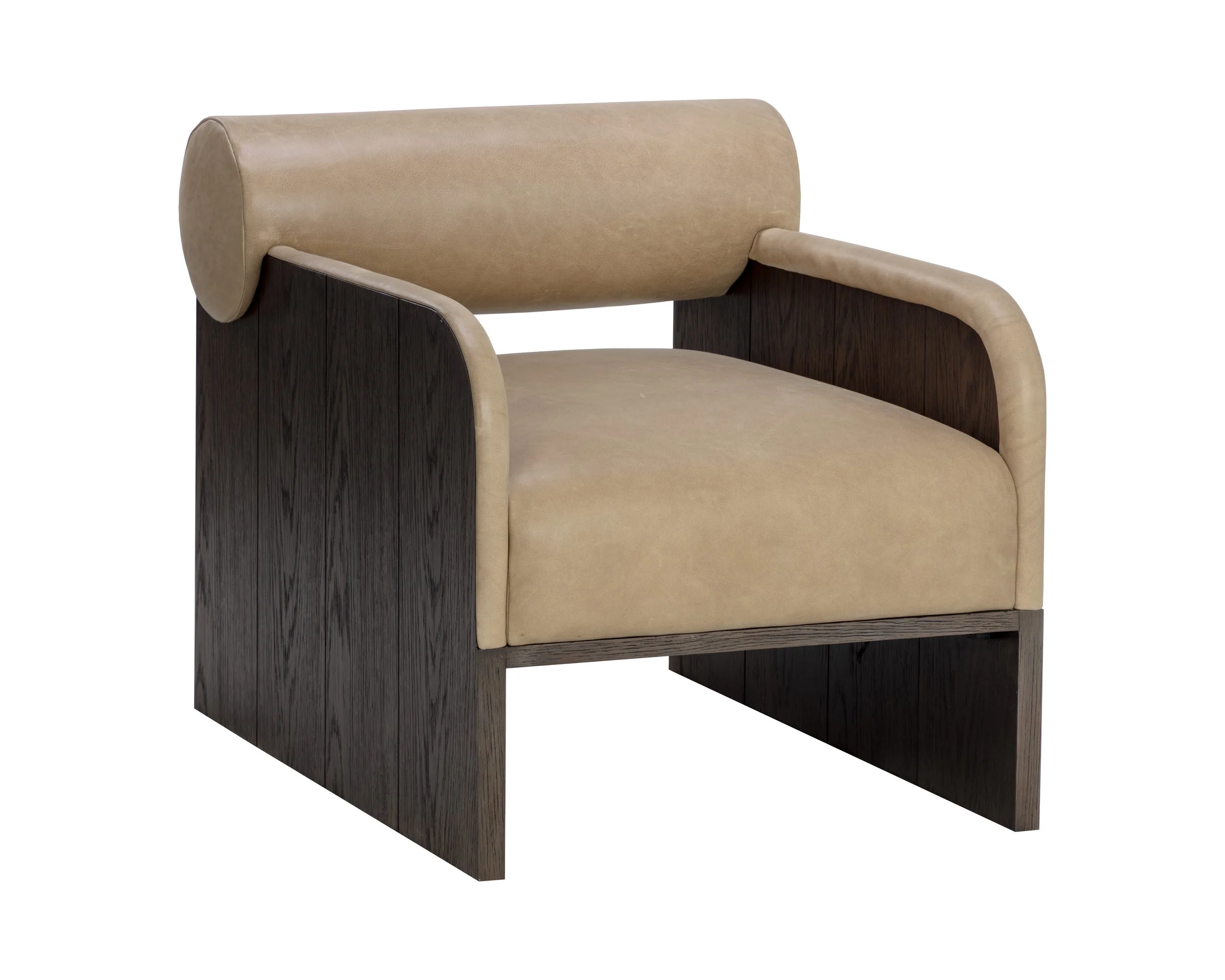 Coburn Lounge Chair – Dark Brown – Sahara Sand Leather