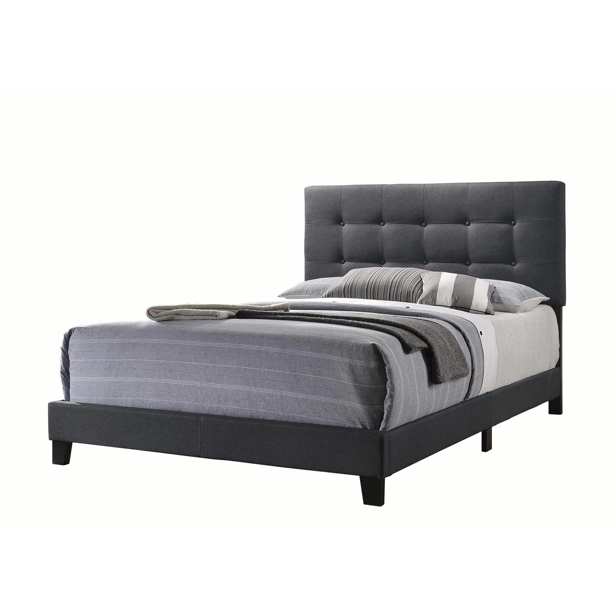Coaster Furniture Mapes 305746F Upholstered Full Panel Bed - Charcoal - Image 1